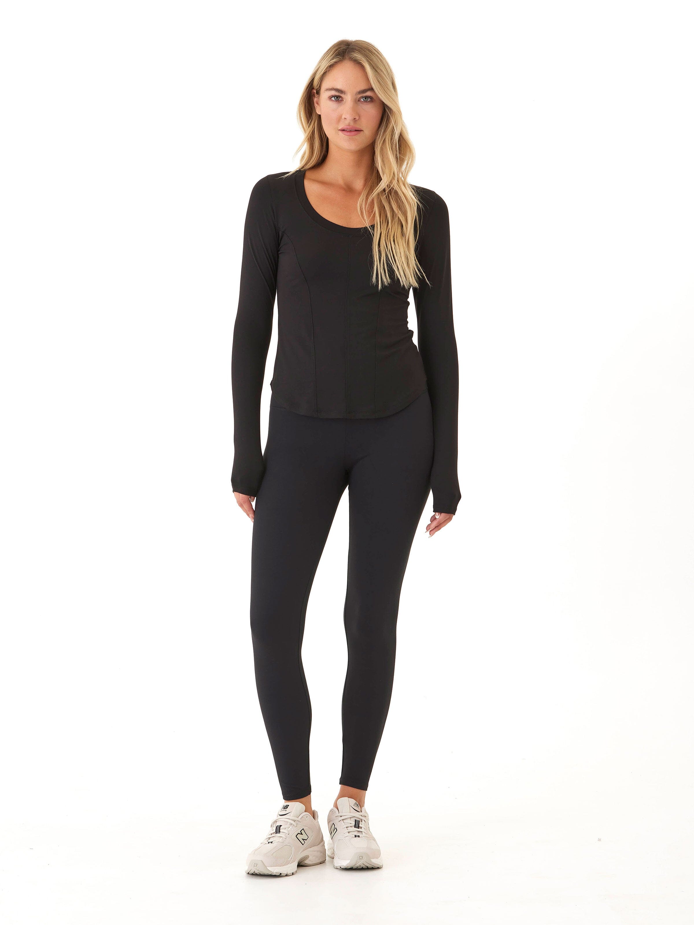 Kellie Luxe Jersey Seam Detail Top
