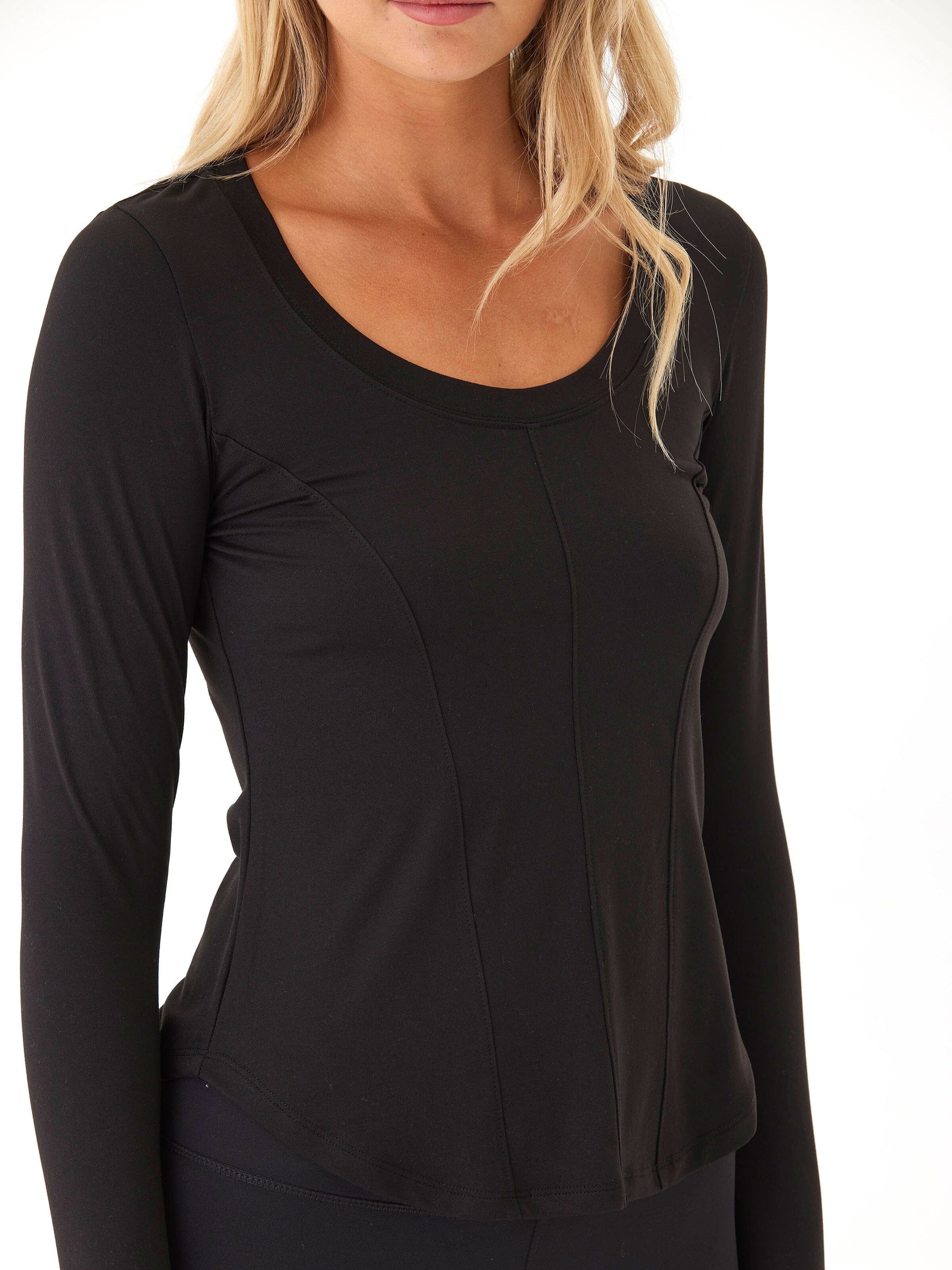 Kellie Luxe Jersey Seam Detail Top