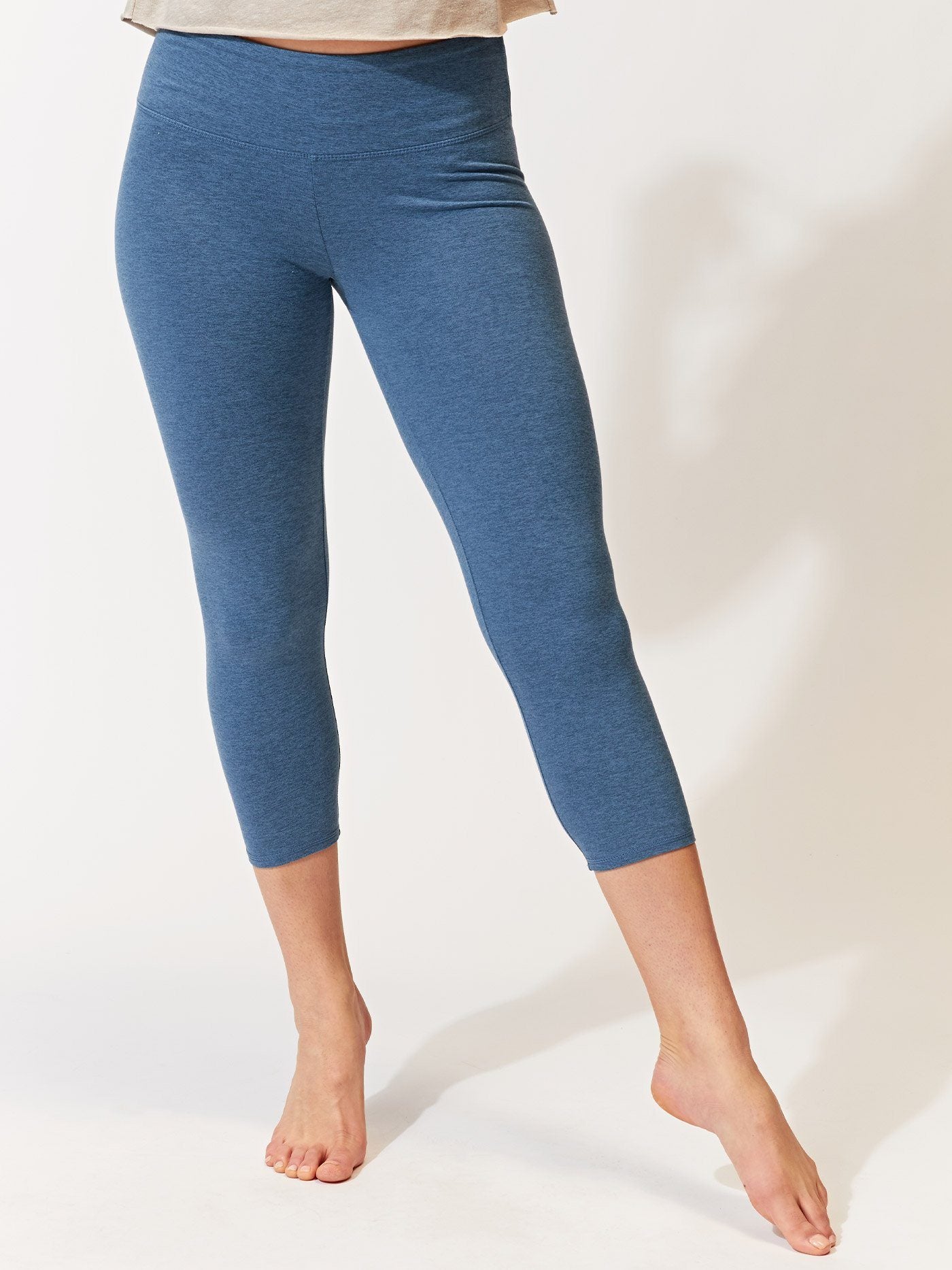 Monica 21" Crop Legging - Performance Blue Activewear