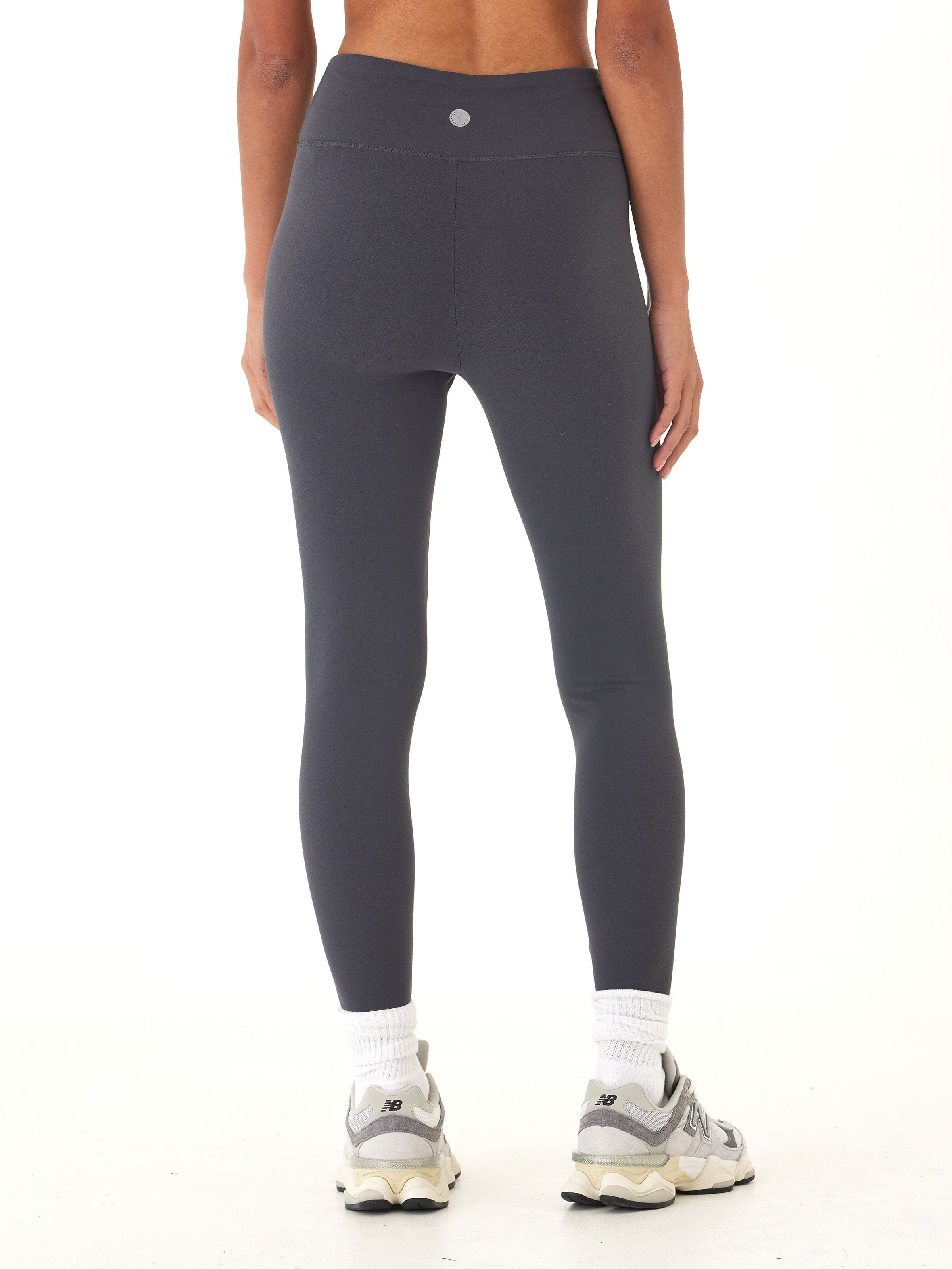 Comfort Fit High-Rise Ankle Leggings in Charcoal Grey