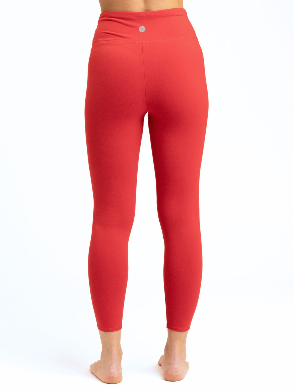 Women's High-Rise Ankle Length Legging in Vibrant Red