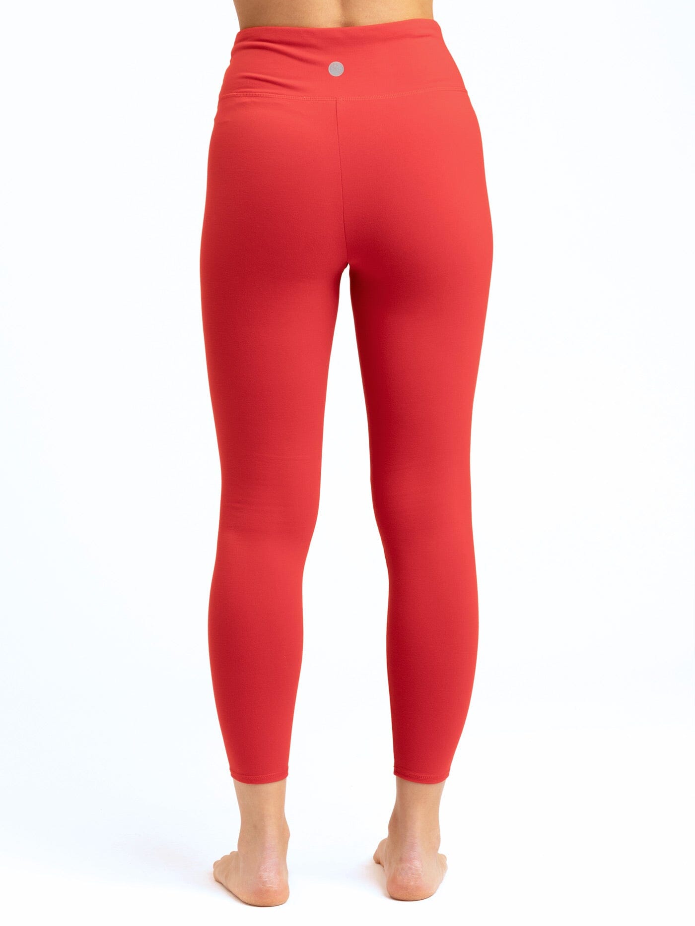 Women's High-Rise Ankle Length Legging in Vibrant Red