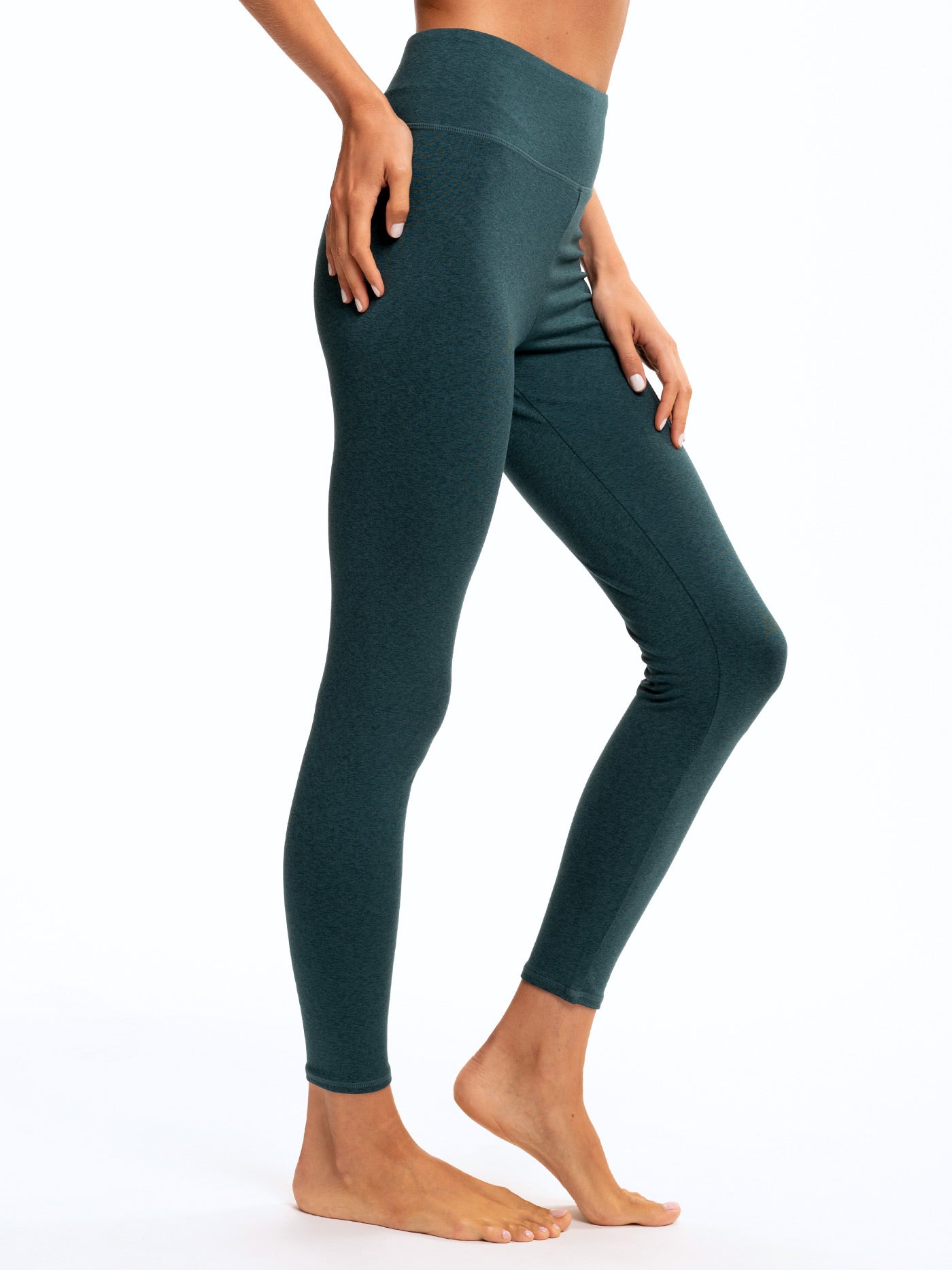 Comfort Fit High-Rise Ankle Leggings - Sporty Knit Athletic Wear