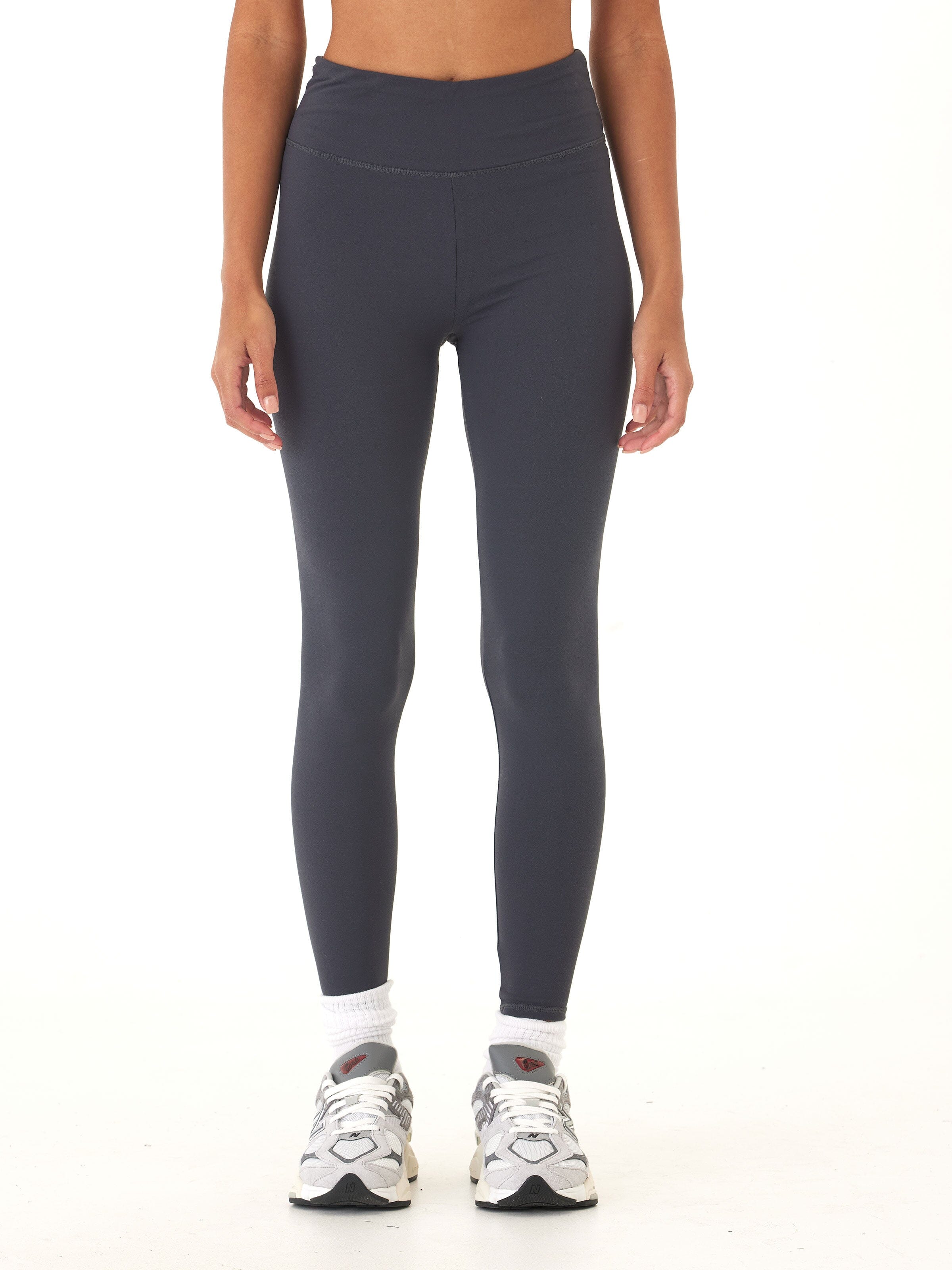 Comfort Fit High-Rise Full Length Leggings in Charcoal Grey
