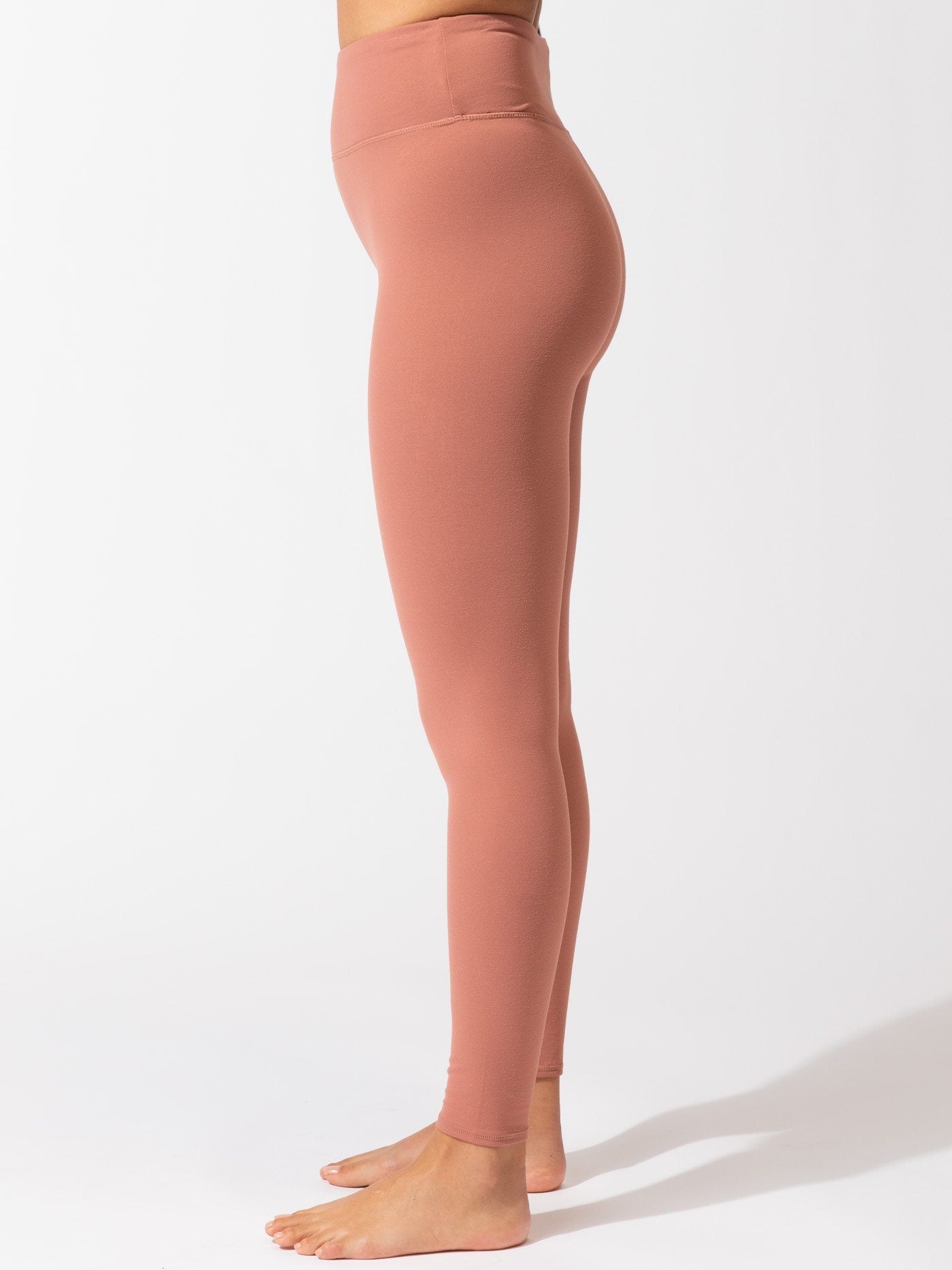 Comfort Fit High-Rise Full Length Leggings Dusty-Rose