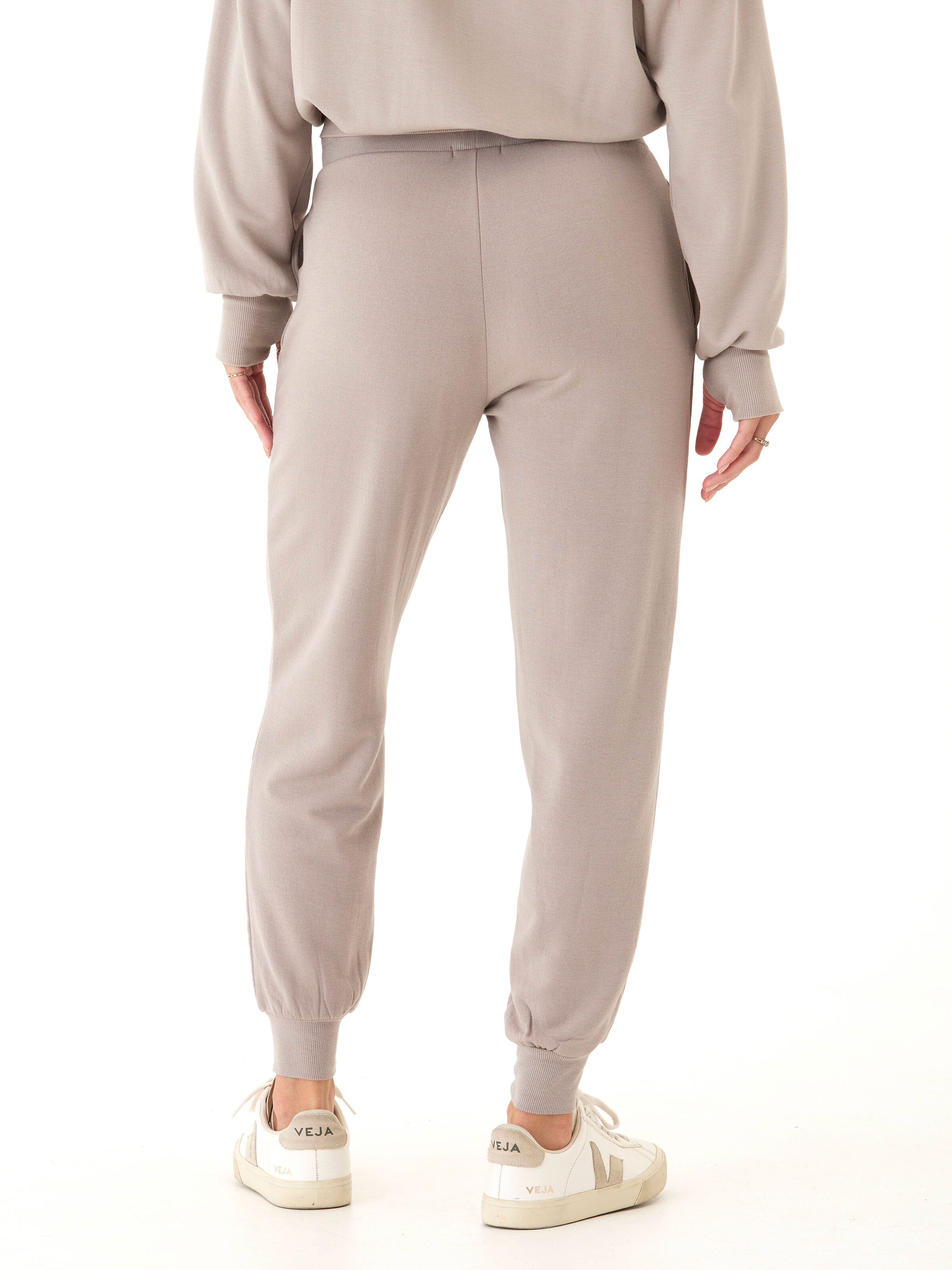 Core Feather Fleece Jogger High Rise Relaxed Ankle Loungewear