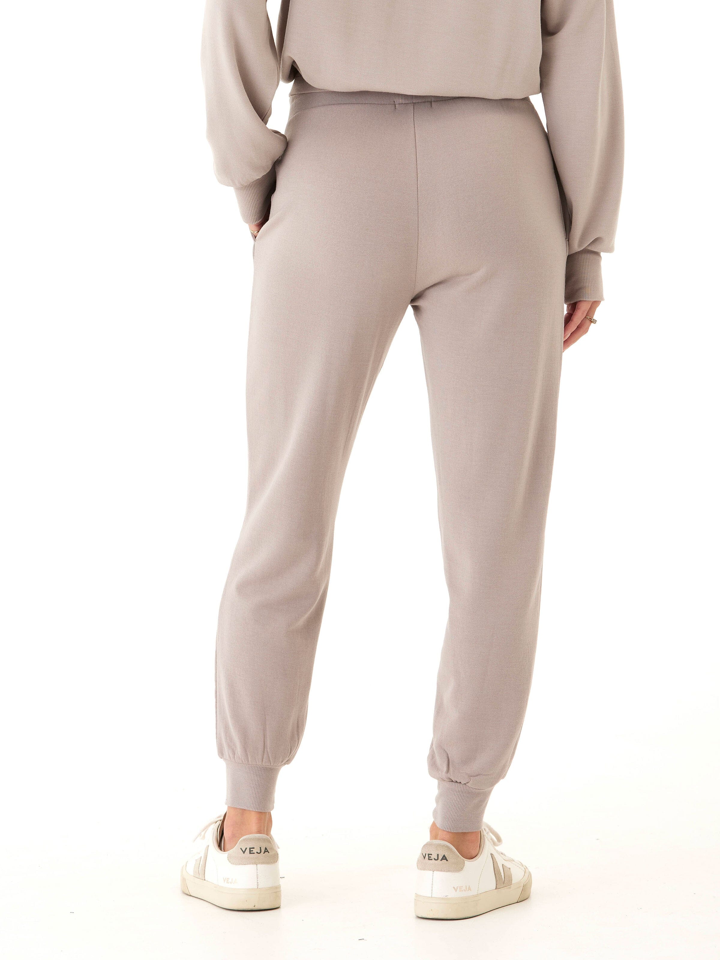 Core Feather Fleece Jogger High Rise Relaxed Ankle Loungewear