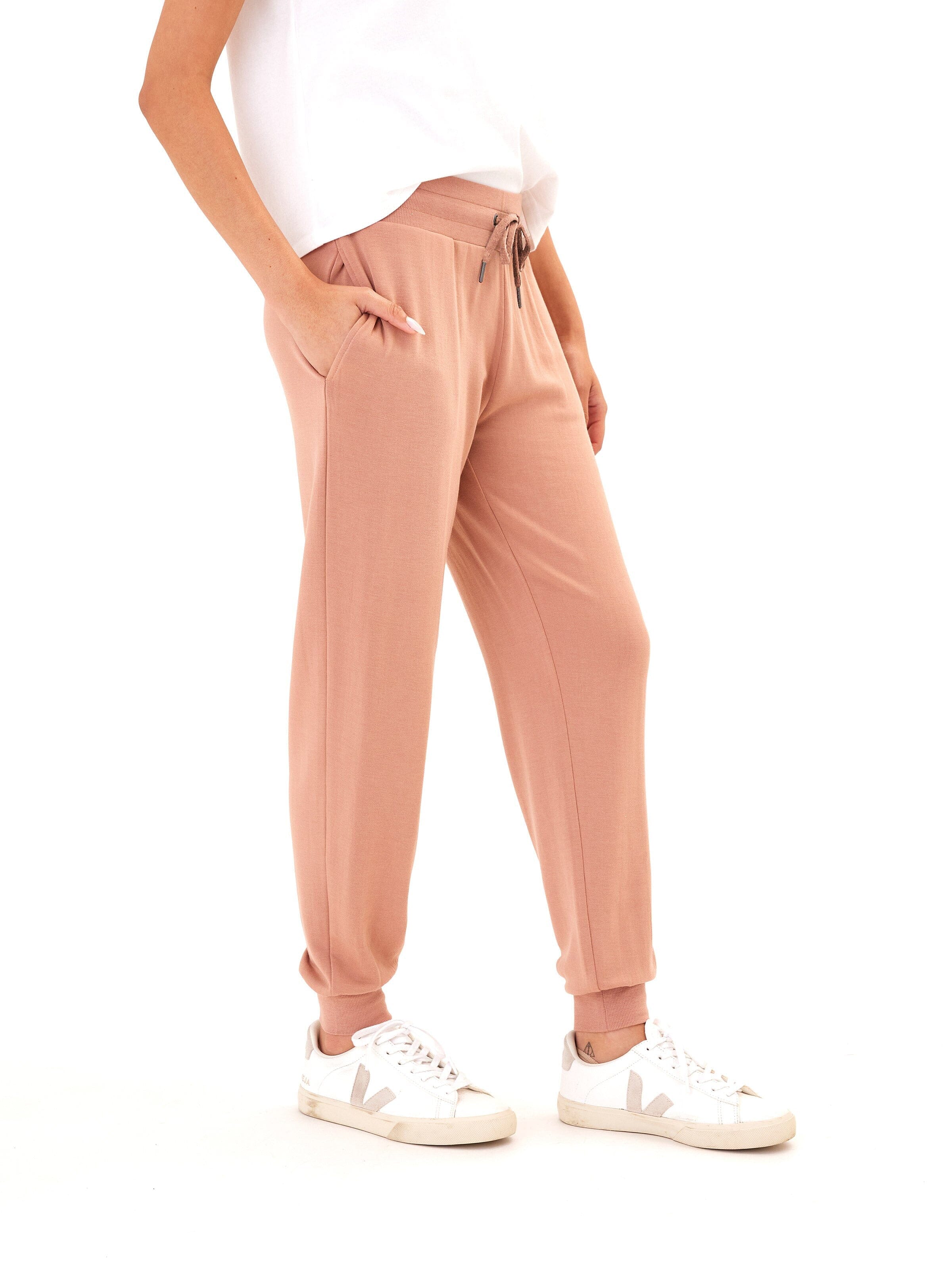 Women's Core Feather Fleece Jogger - Dusty Rose Relaxed Fit Pant