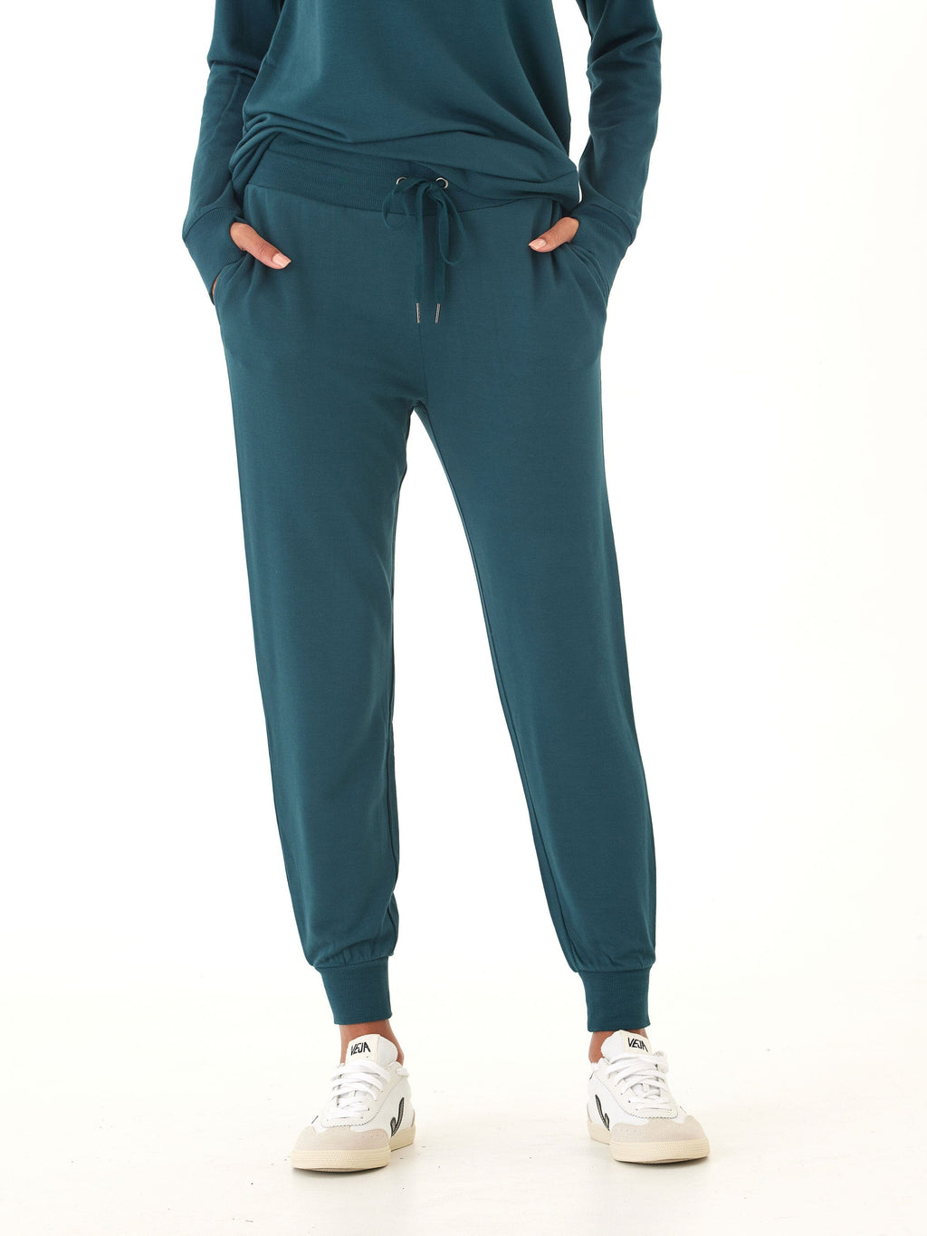 Women's Core Feather Fleece Jogger in Teal - Relaxed Ankle Fit