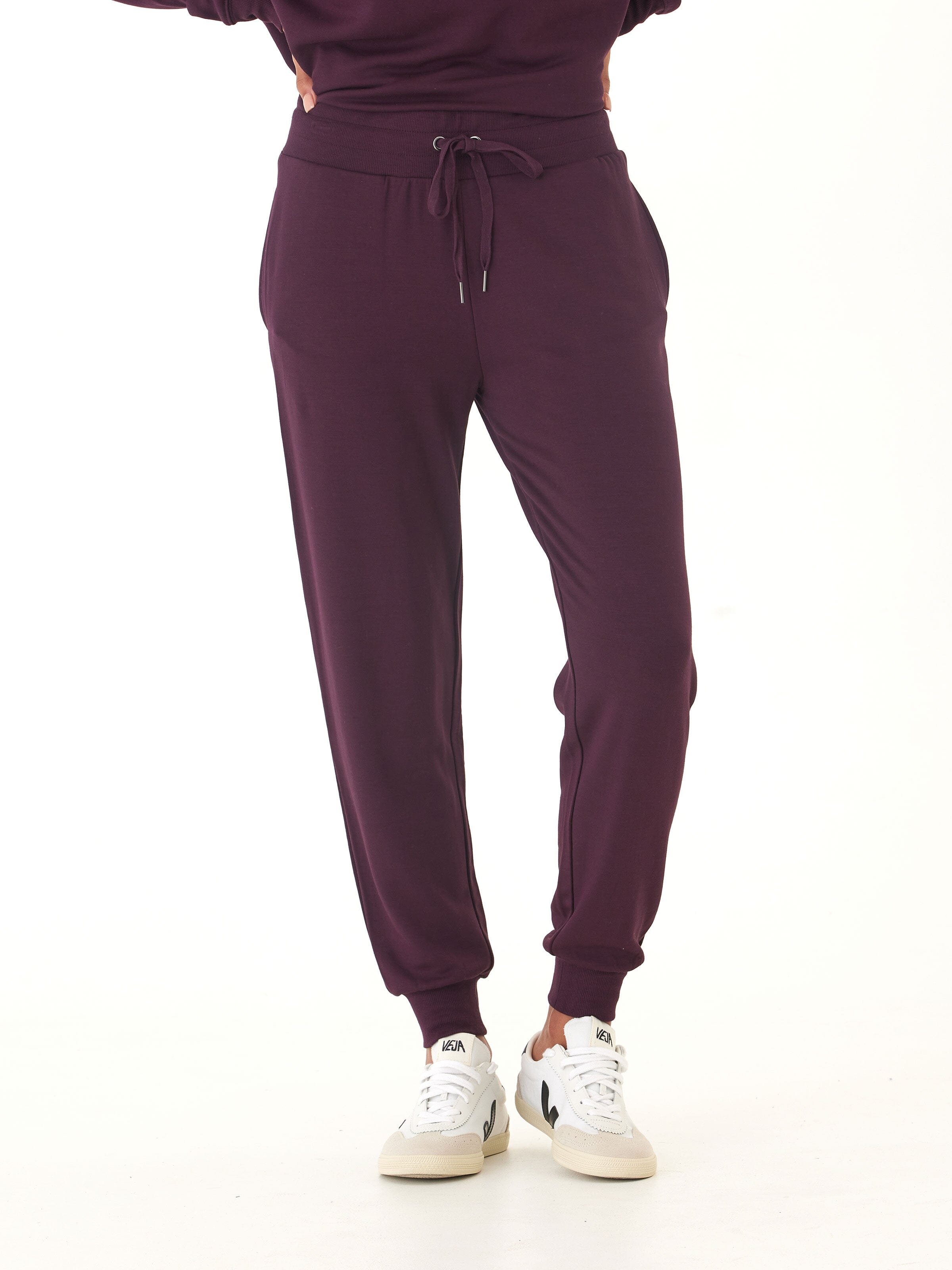 Core Feather Fleece Jogger in Dark Purple - Women's Relaxed Fit