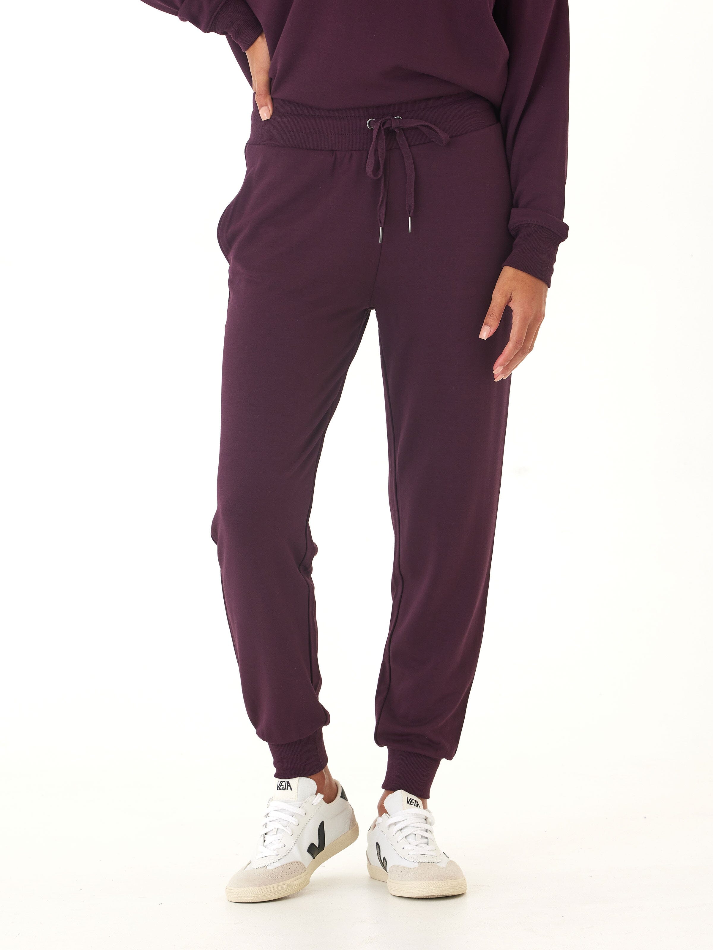 Core Feather Fleece Jogger in Dark Purple - Women's Relaxed Fit