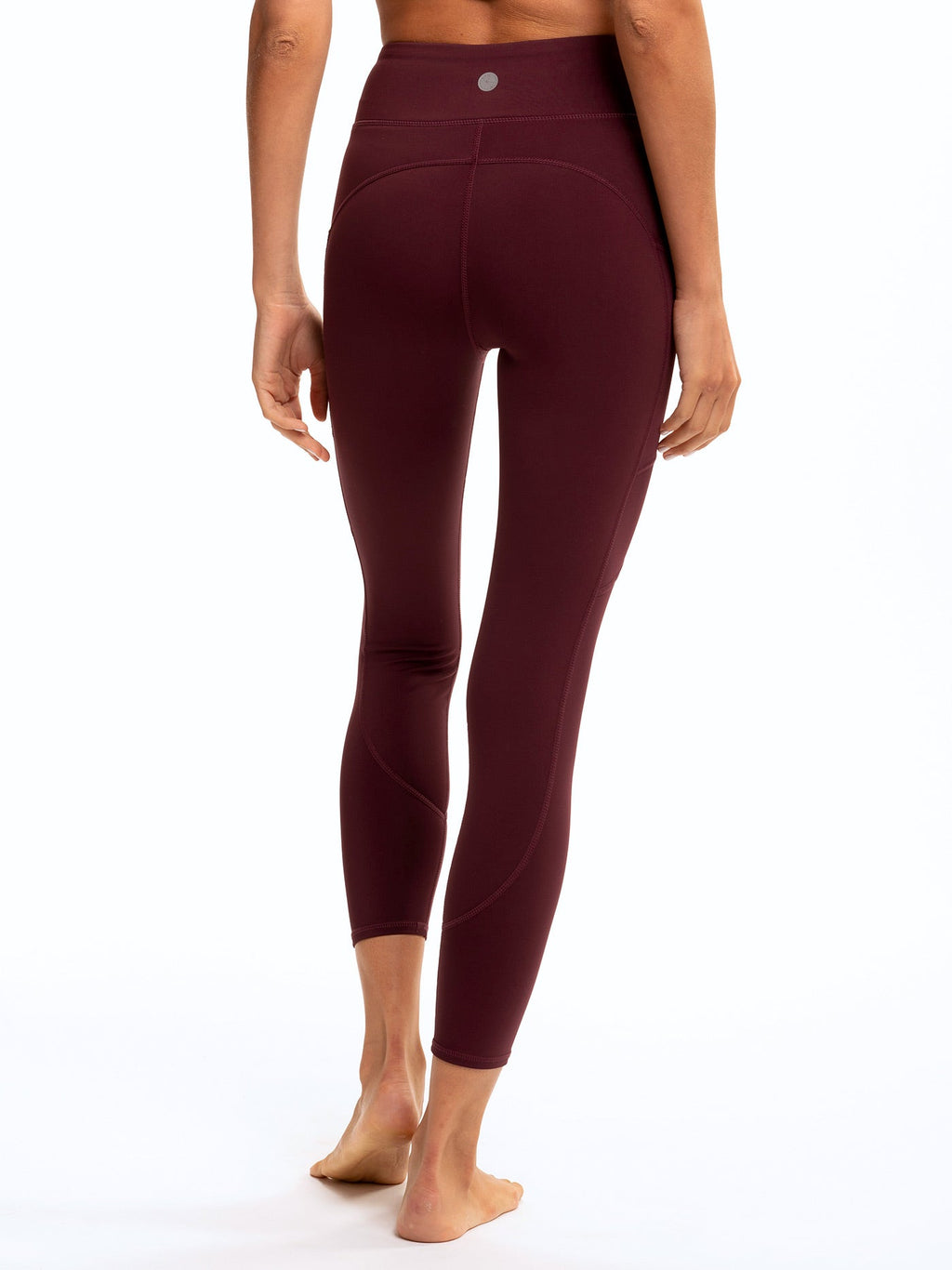 Rita Pocket High Rise 7/8 Sport Legging 24" in Burgundy