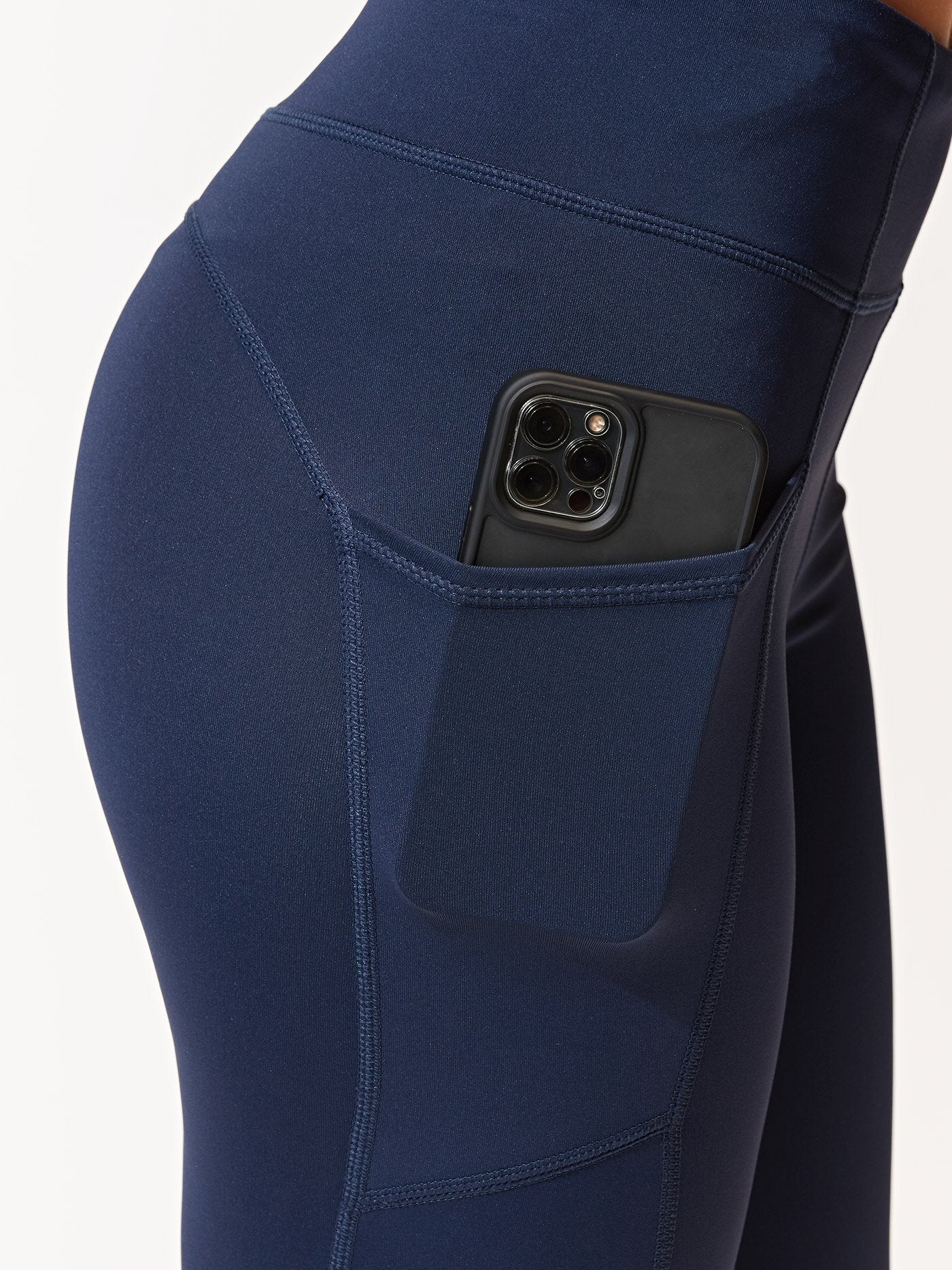Rita High Rise 7/8 Sport Legging with Pockets in Navy
