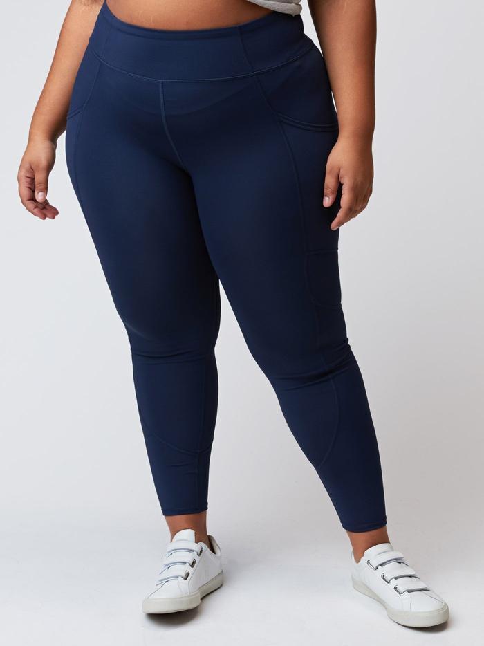 Rita High Rise 7/8 Sport Legging with Pockets in Navy