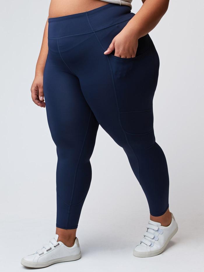 Rita High Rise 7/8 Sport Legging with Pockets in Navy