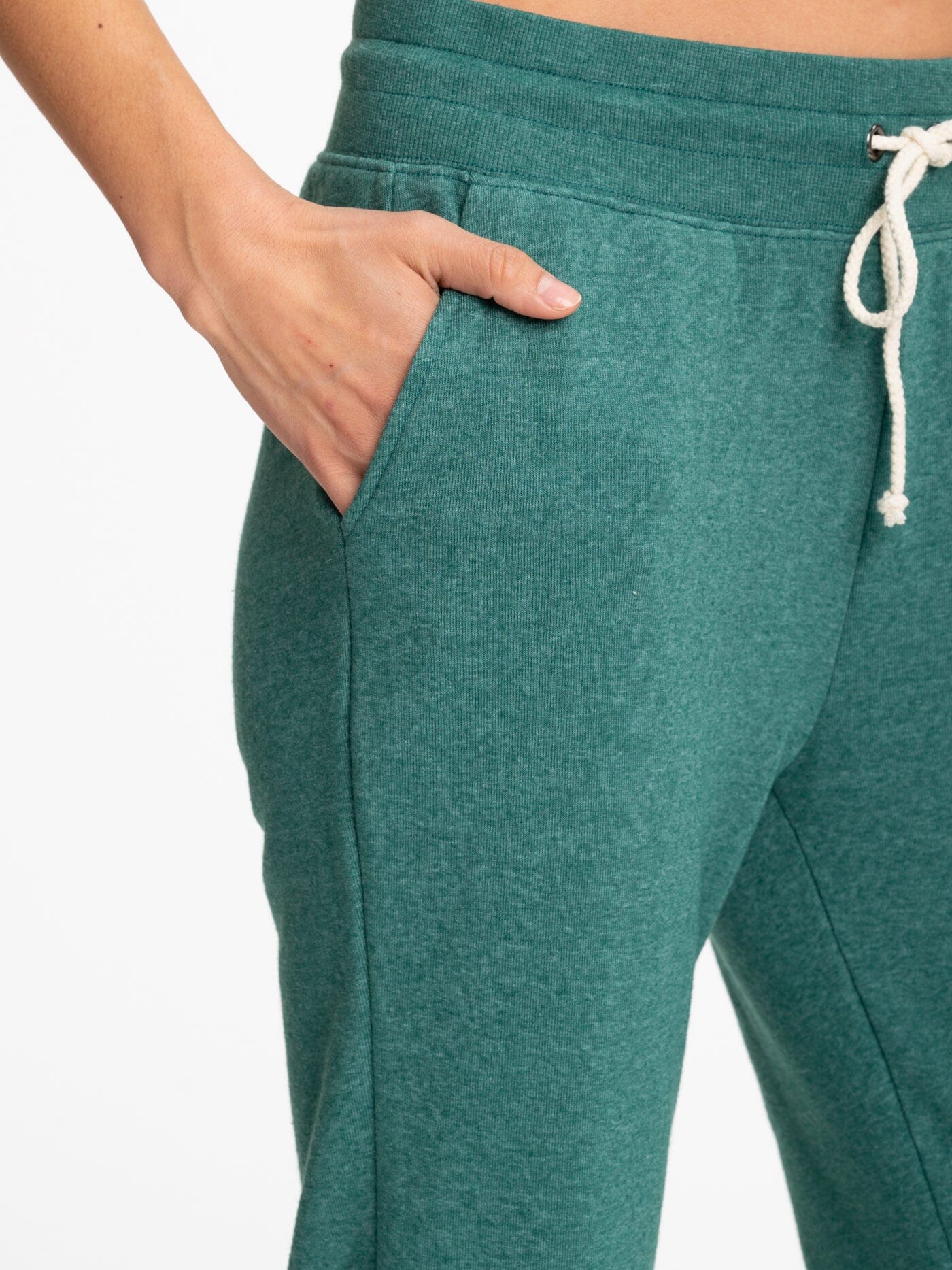 Women's Slim Fit Triblend Jogger - Mid Rise Ankle Length Lounge Pant