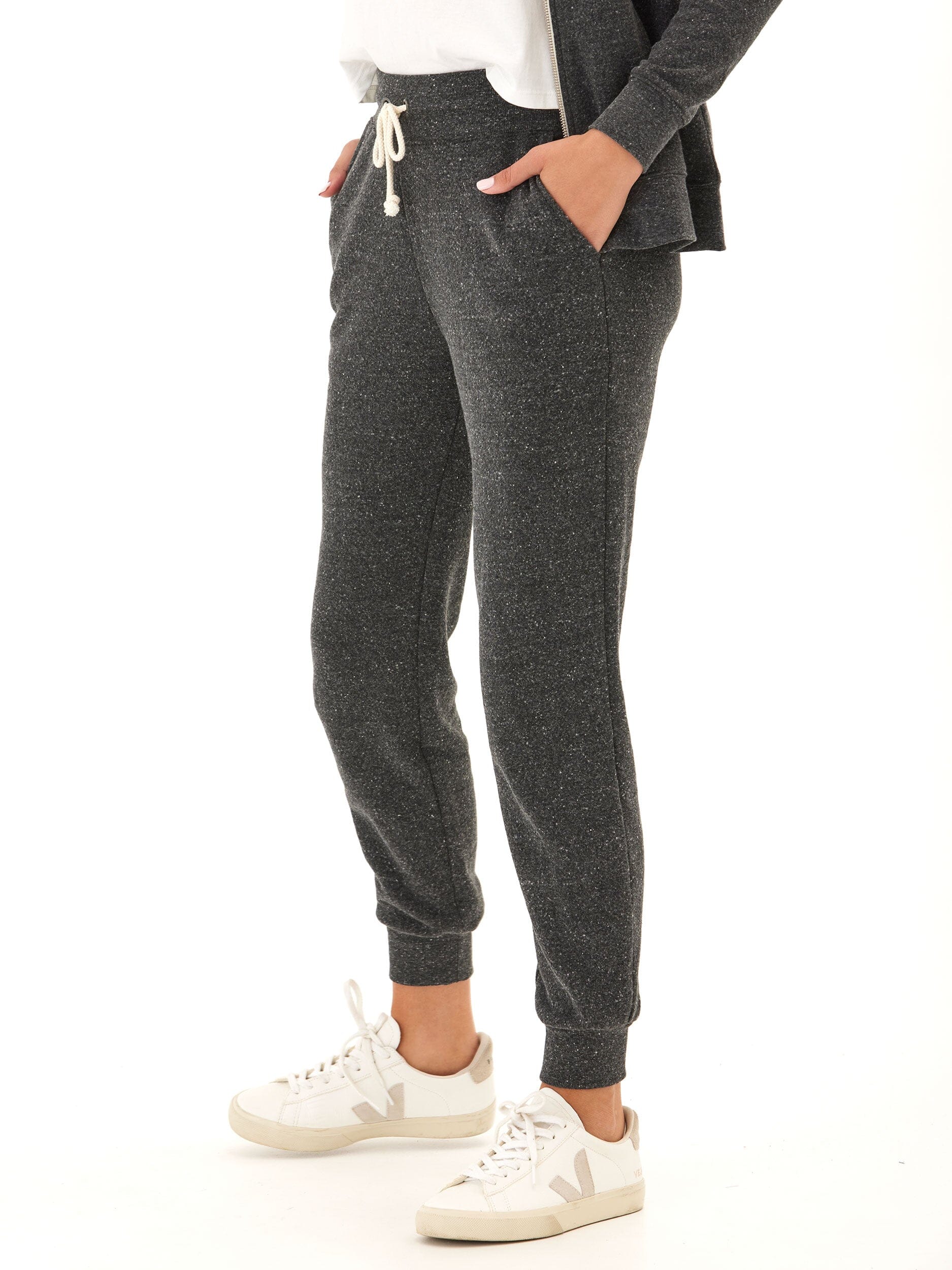 Slim Fit Triblend Joggers - Charcoal & White Athleisure Pants