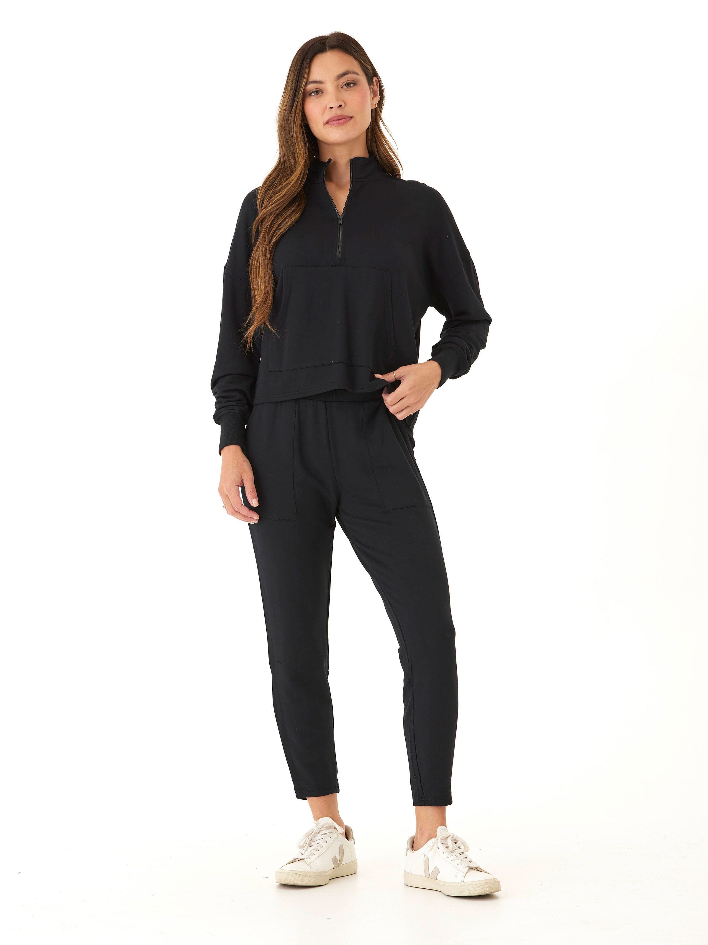 Feather Fleece Mock Neck Pullover: Soft Long Sleeve Sweater