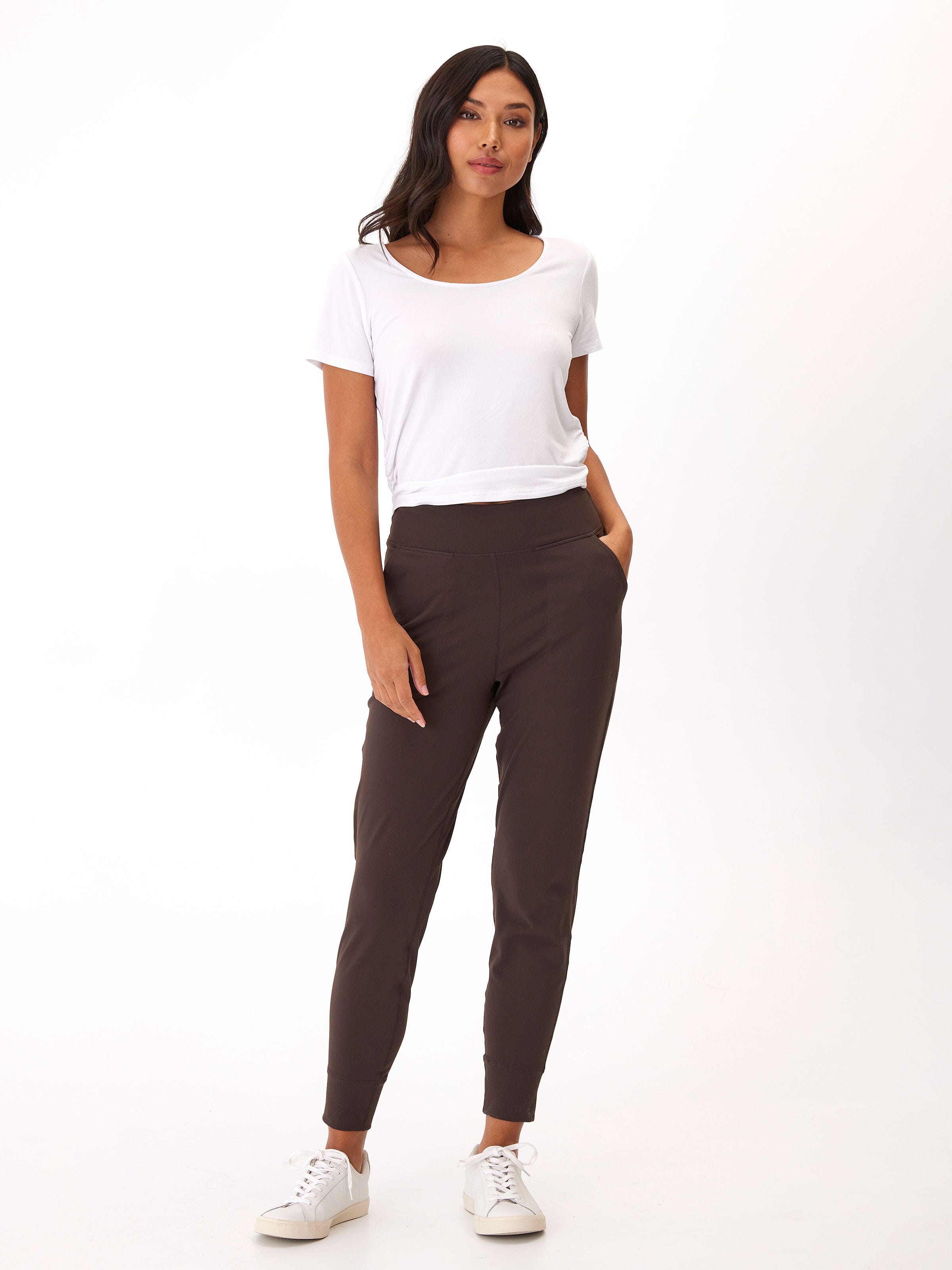 Lydia Jogger: Comfortable Performance Jersey Pant with Pockets