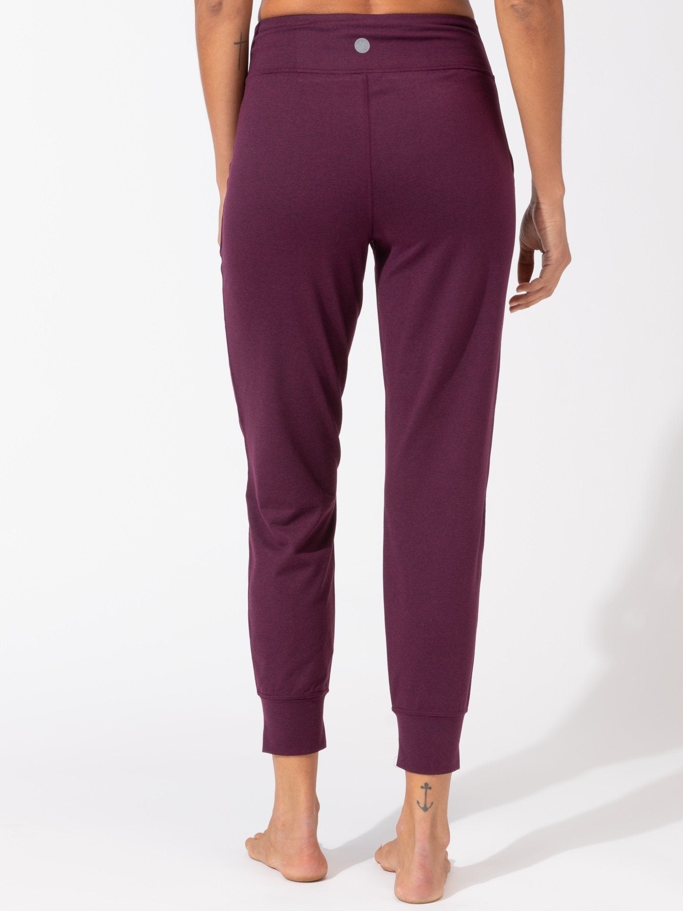 Lydia Women's Peached Performance Jersey Jogger in Burgundy
