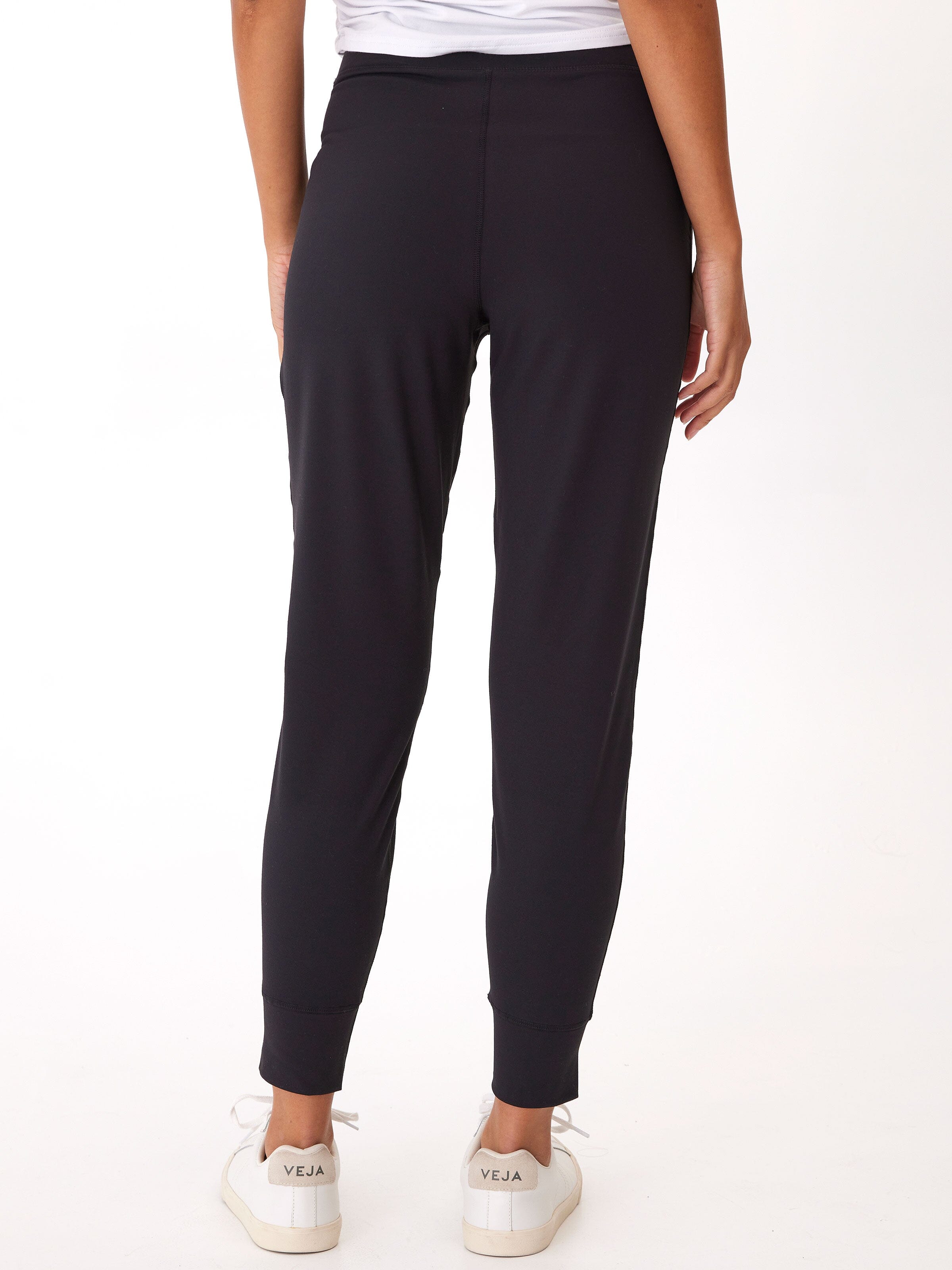 Lydia Women's Peached Performance Jersey Jogger in Black