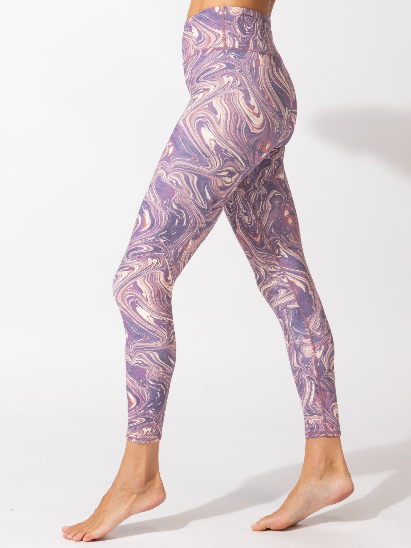 Jackie High-Rise 7/8 Legging in Marble Print - Eco Performance