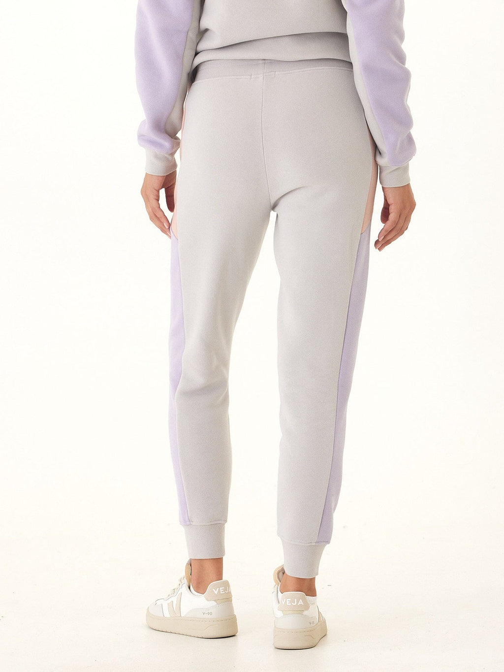 Arlette Colorblock Jogger: Relaxed Fit Mid-Rise Knit Lounge Pants