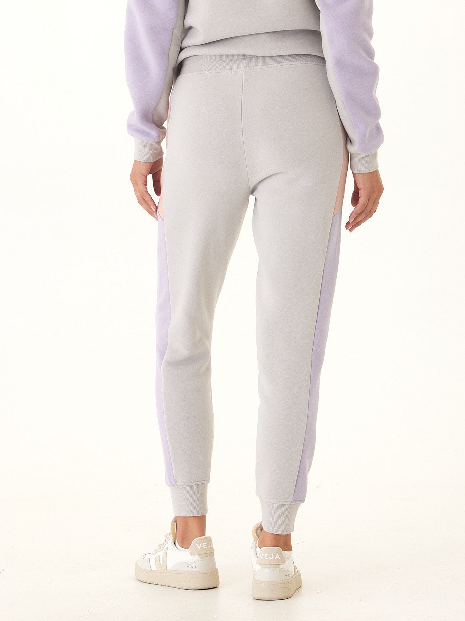 Arlette Colorblock Jogger: Relaxed Fit Mid-Rise Knit Lounge Pants