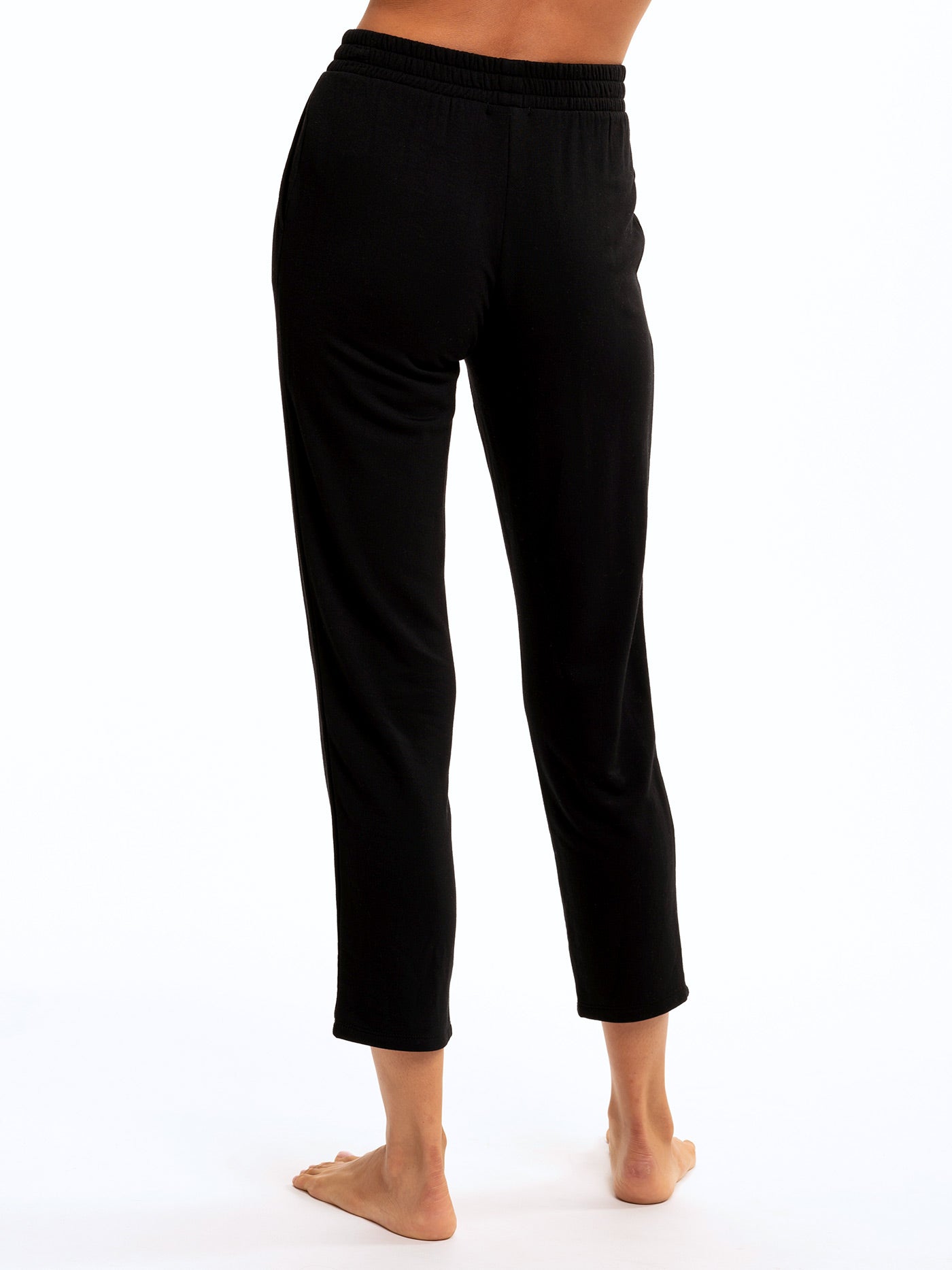 Eloraina Feather Fleece Pant - High Rise Tapered Lounge Jogger - back view