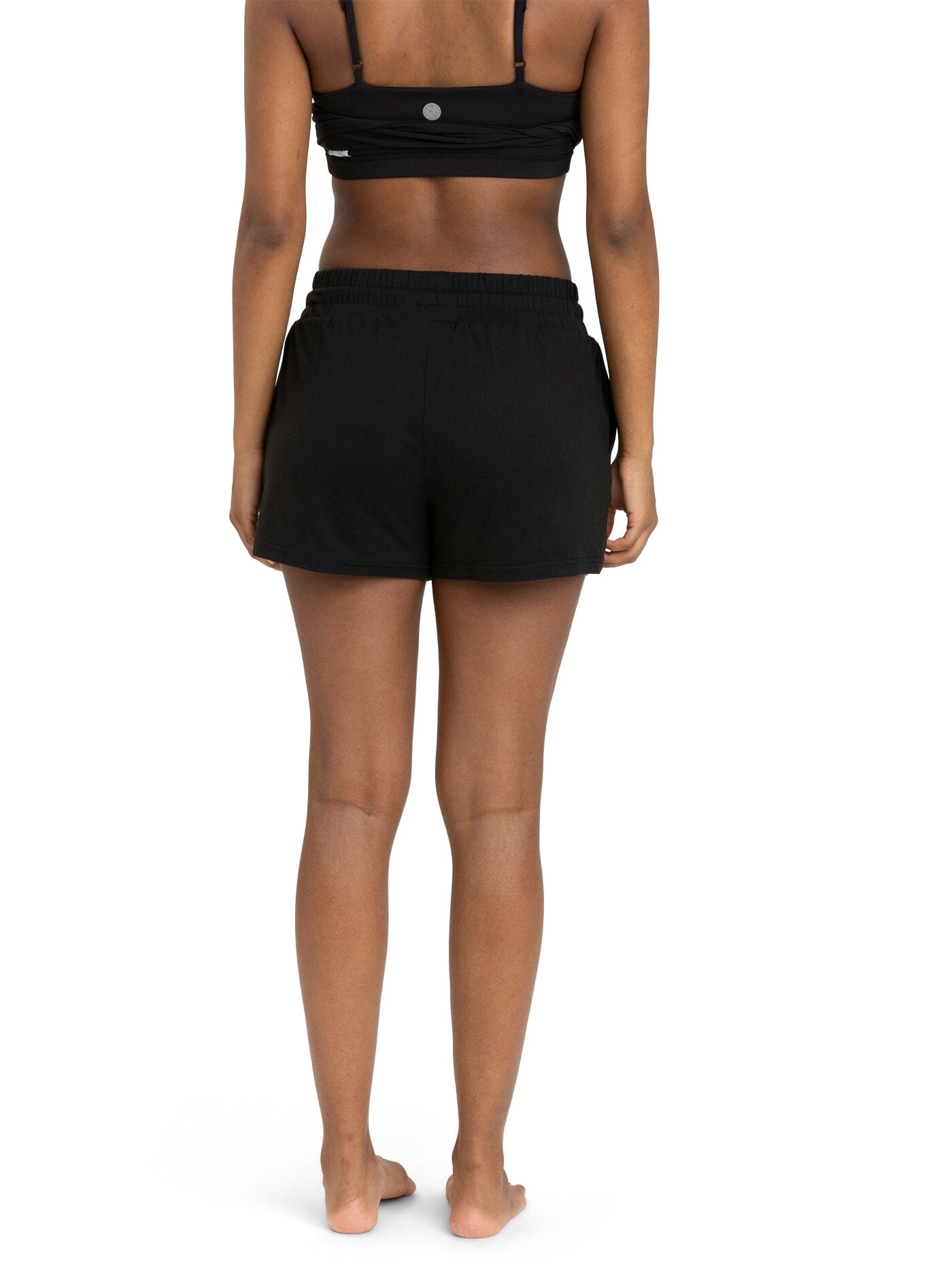 Jeanine Luxe Jersey 3" Short - Relaxed Fit Solid Black Loungewear