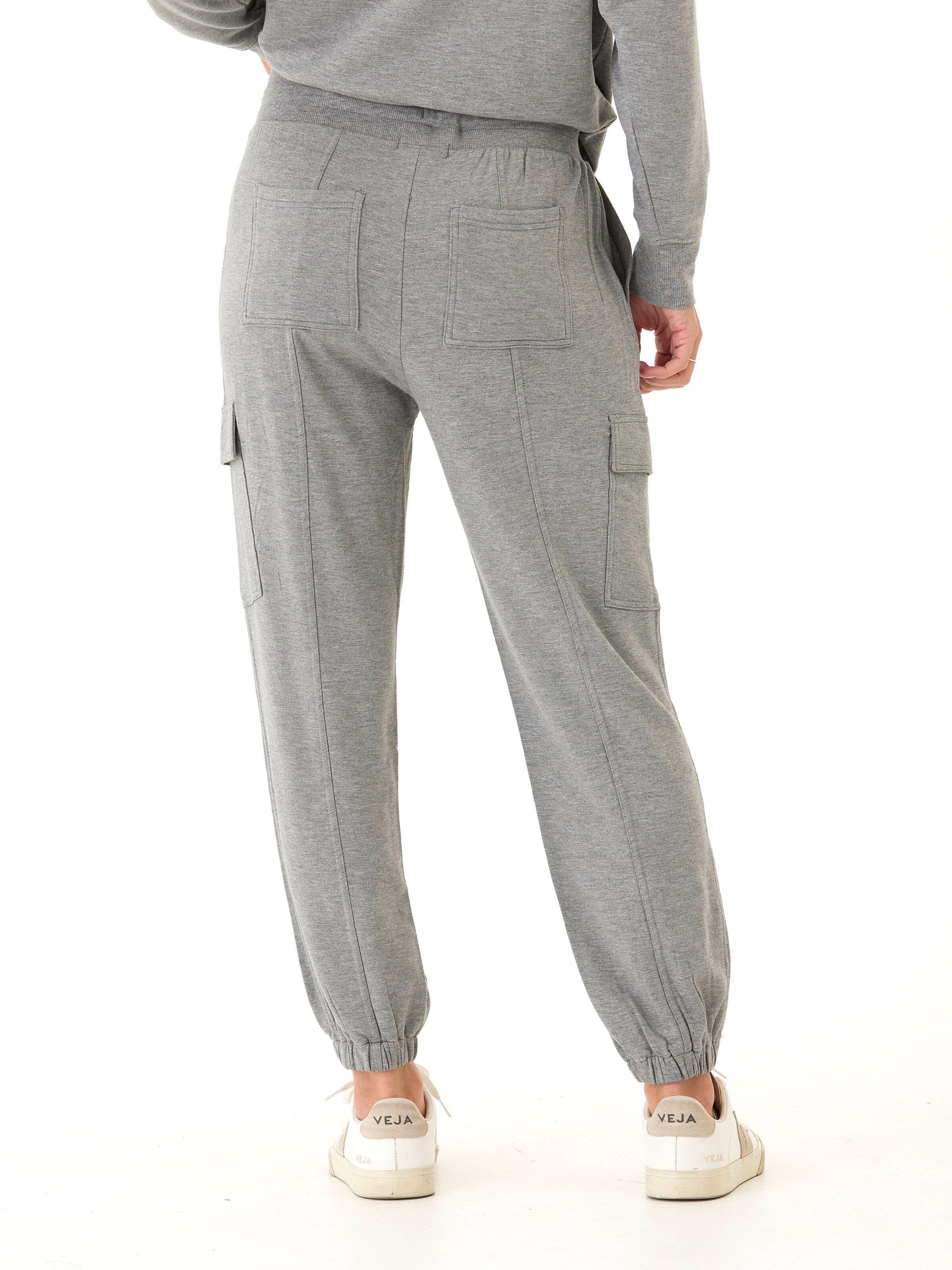 Margot Feather Fleece Cargo Joggers - Relaxed Fit Lounge Pants