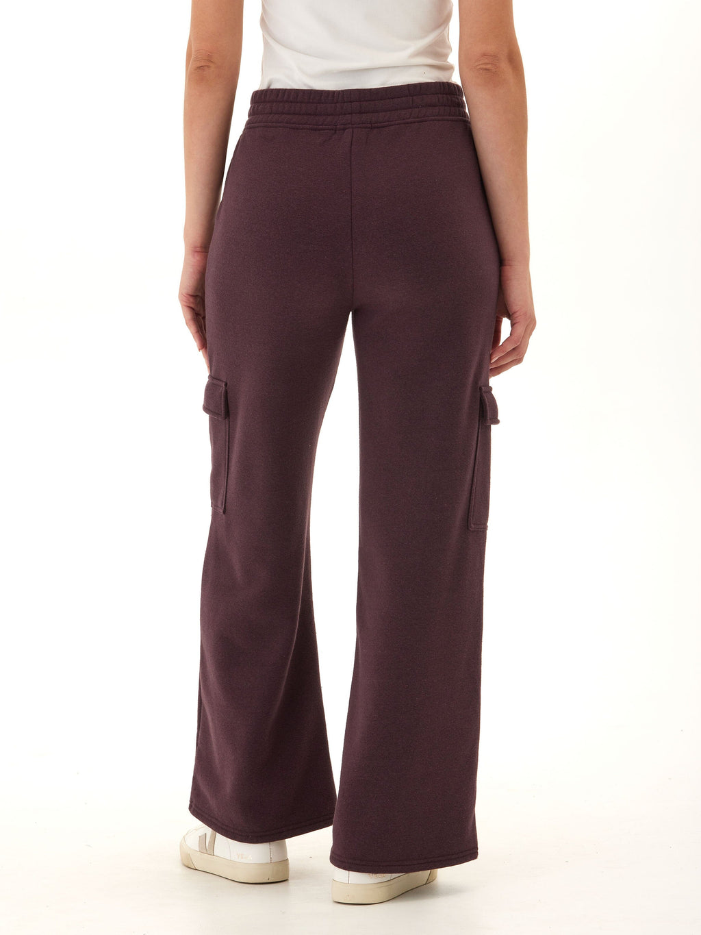 Kienna Triblend Fleece Cargo Pants - Wide Leg Utility Joggers