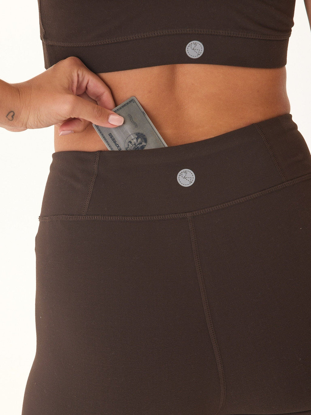 Elena High Rise 7/8 Legging in Espresso