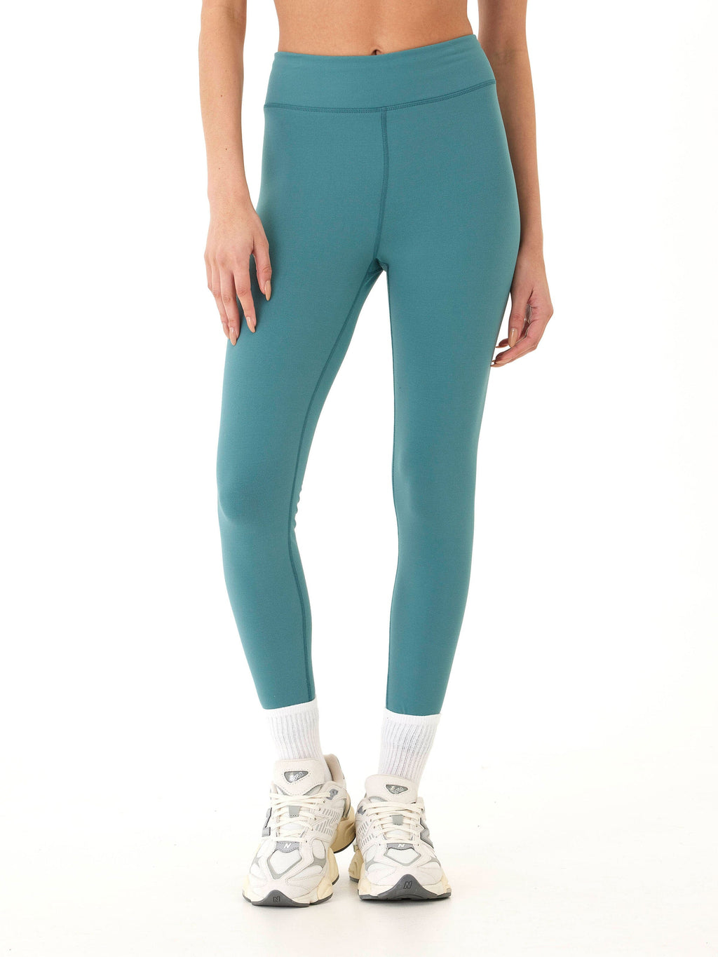 Elena High Rise 7/8 Legging in Muted Teal - Athletic Ankle Length