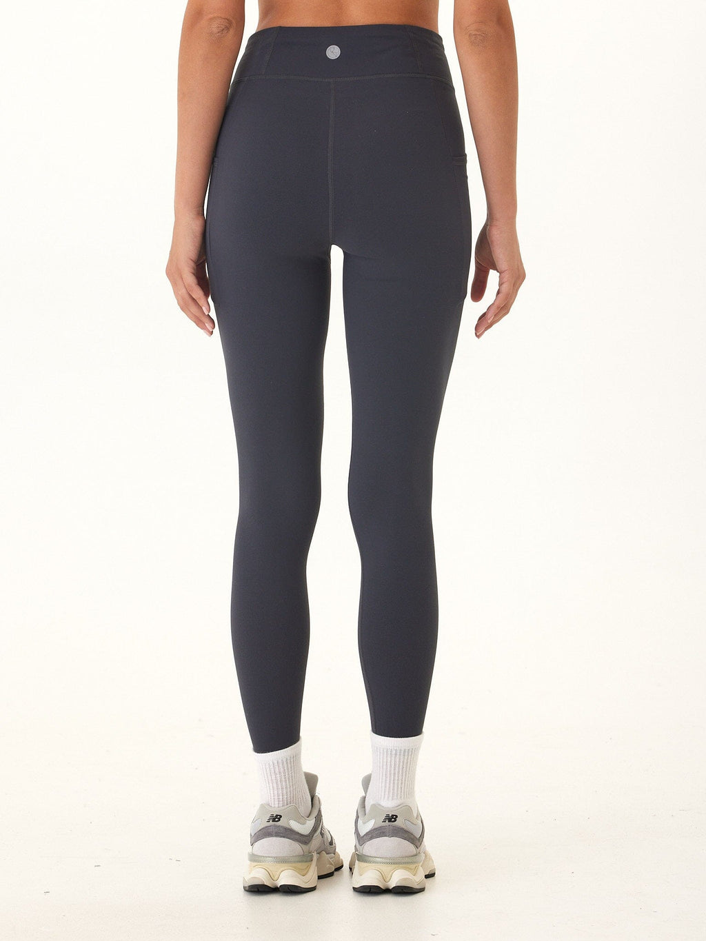 Elena High Rise 7/8 Legging with Pockets - Charcoal