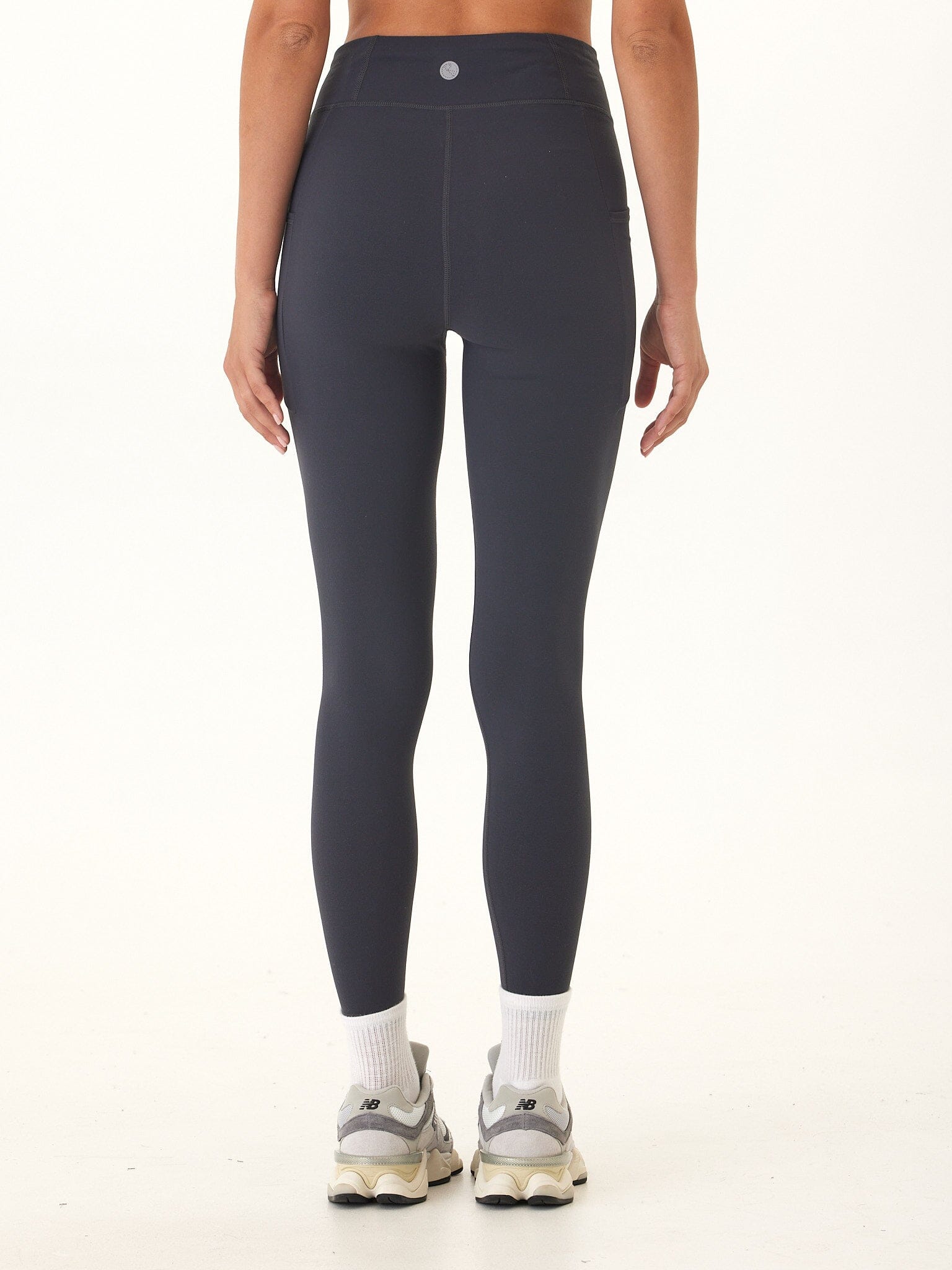 Elena High Rise 7/8 Legging with Pockets - Charcoal