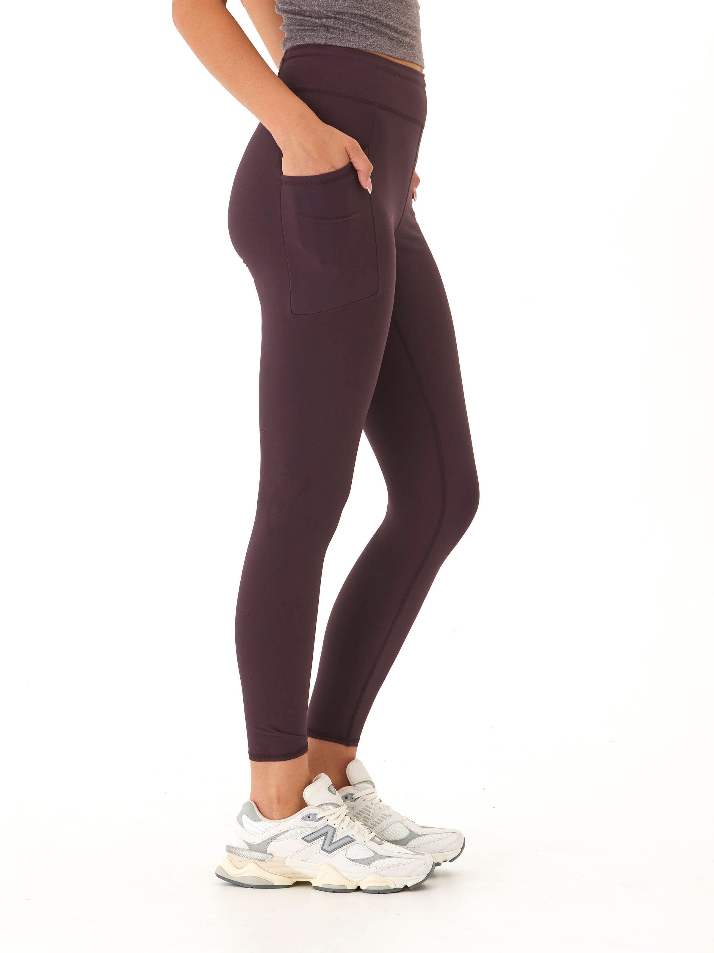 Elena High Rise 7/8 Legging with Pockets for Performance & Comfort