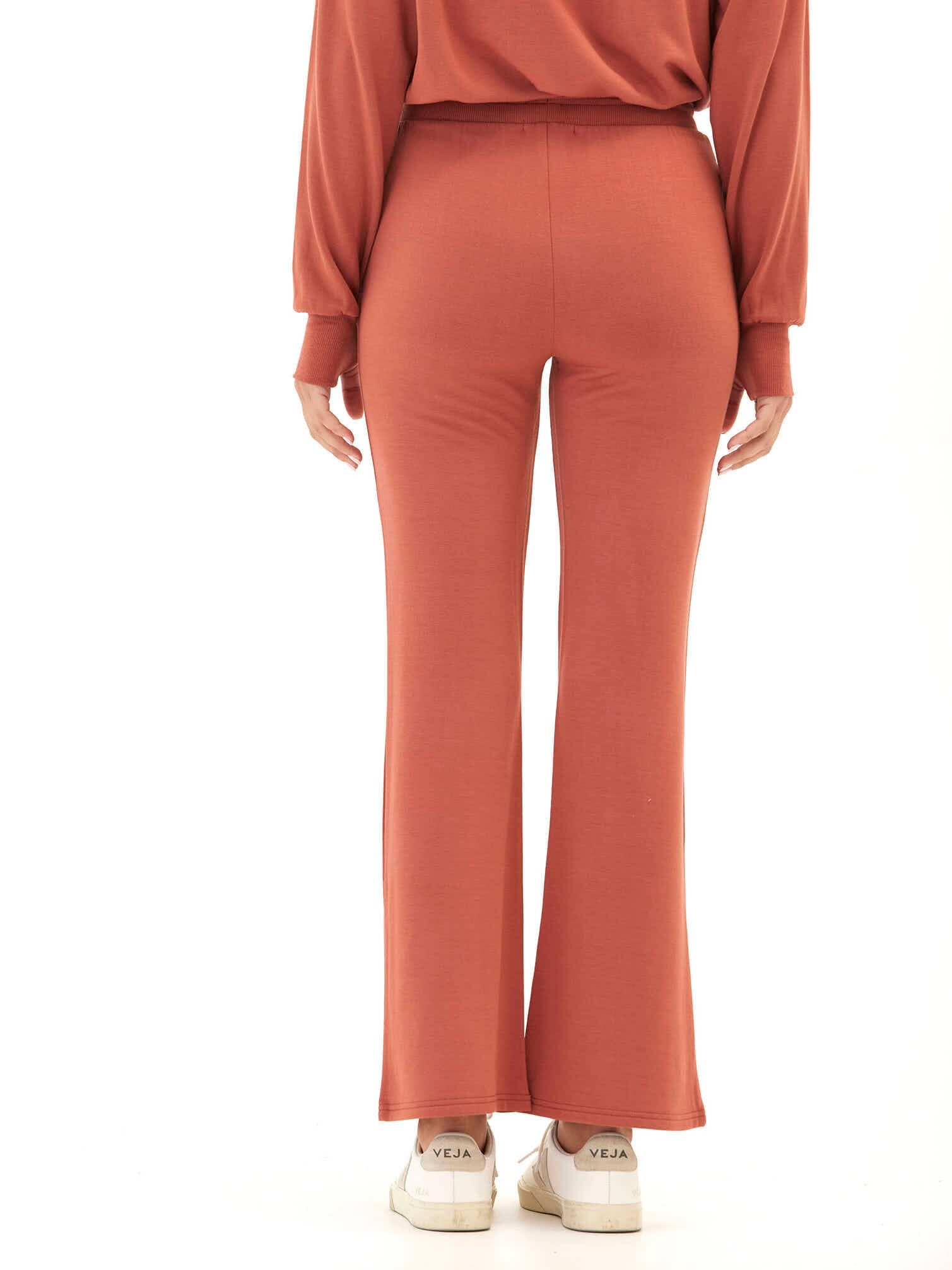 Feather Fleece Flare Hem Pant - Buttery Soft High-Waisted Loungewear