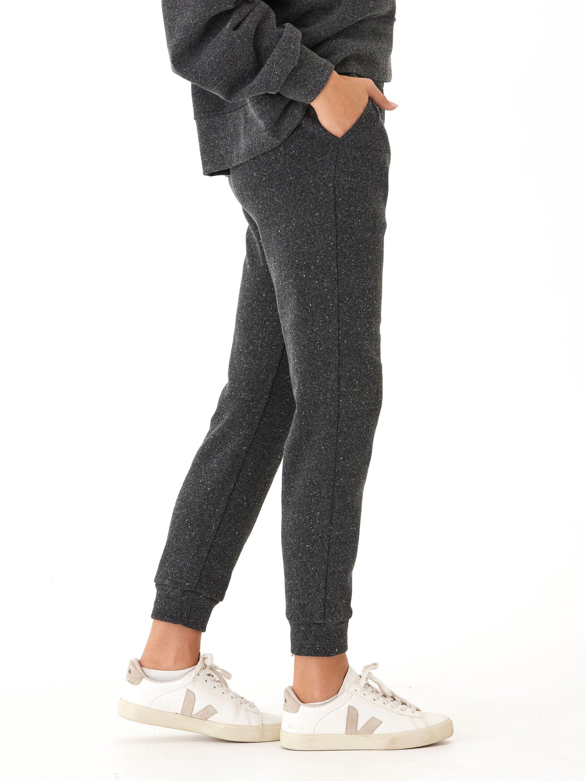 Women's Triblend Fleece Jogger Relaxed Fit Ankle Length Loungewear