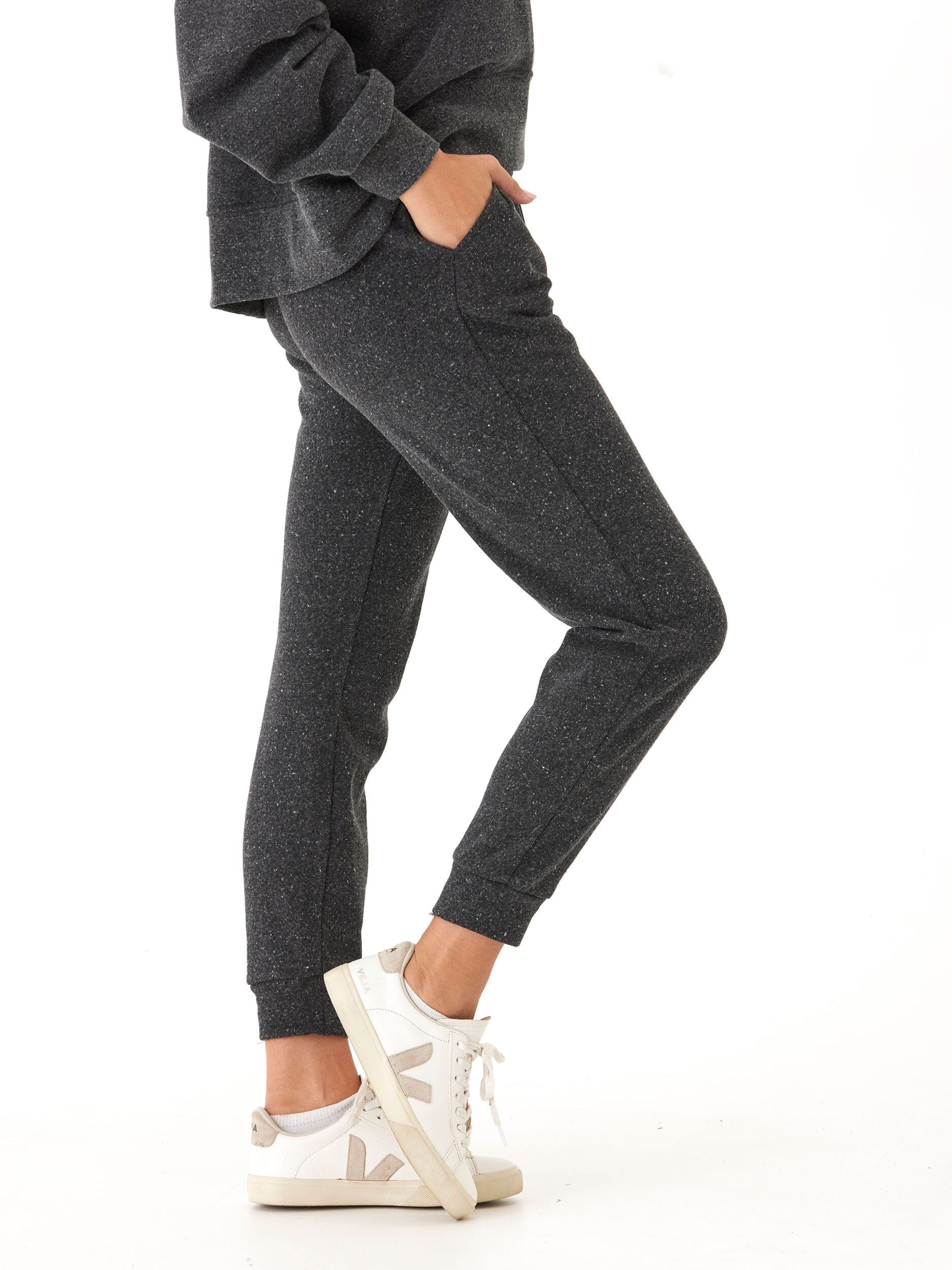 Women's Triblend Fleece Jogger Relaxed Fit Ankle Length Loungewear