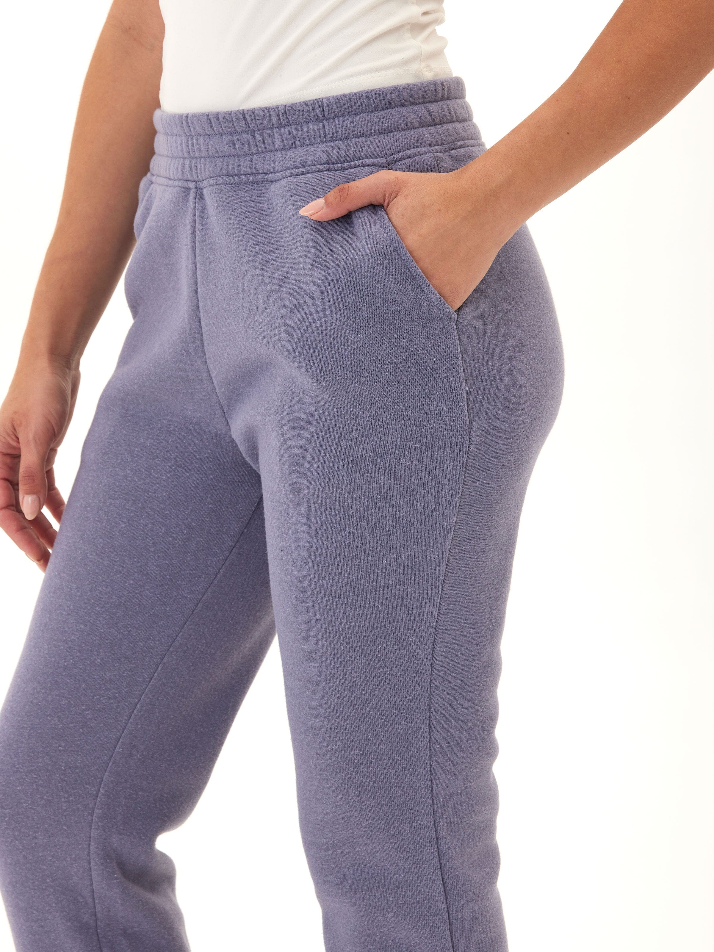 Rowena Triblend Fleece Jogger: Mid-Rise Relaxed Ankle Loungewear