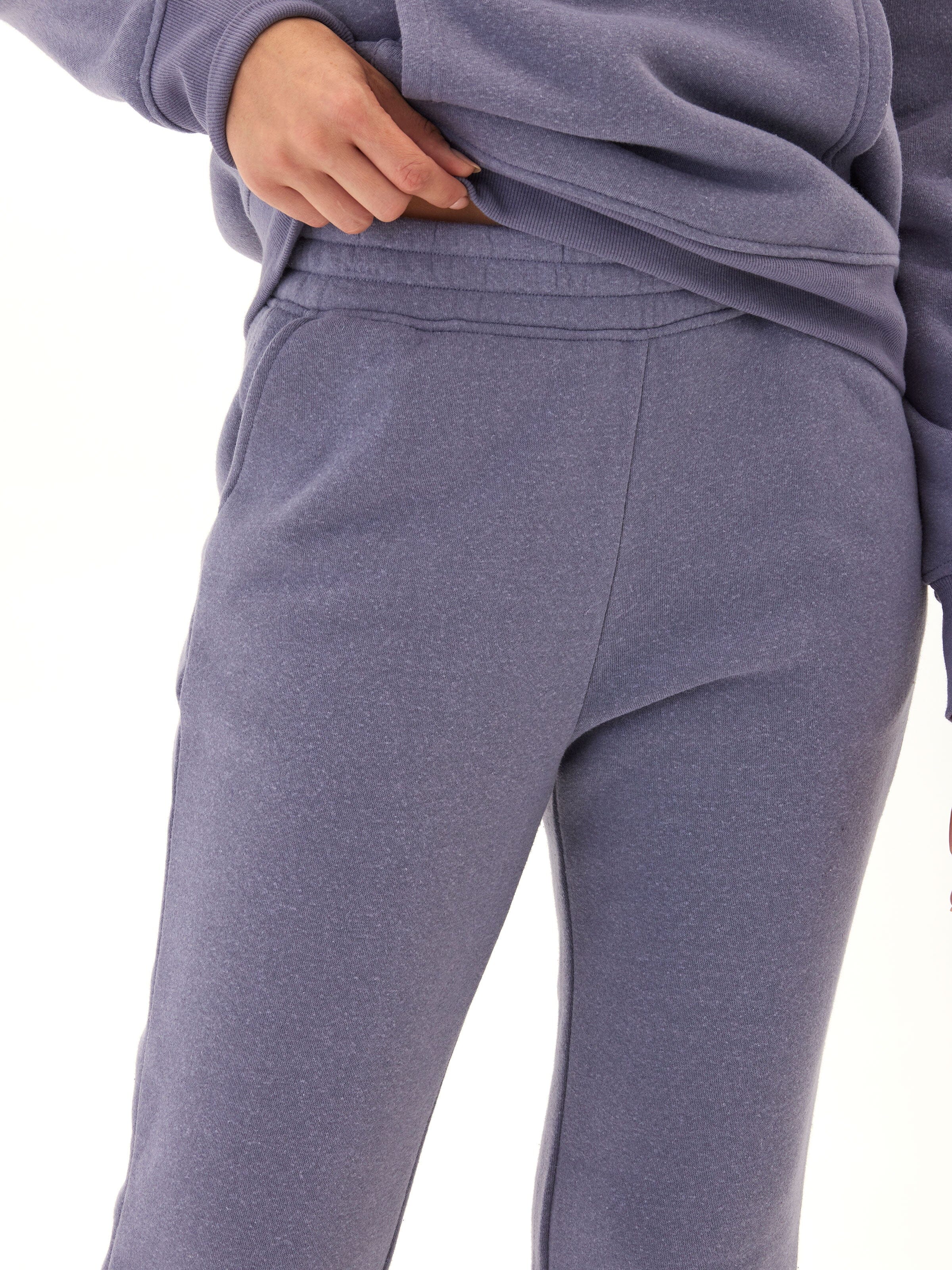 Rowena Triblend Fleece Jogger: Mid-Rise Relaxed Ankle Loungewear