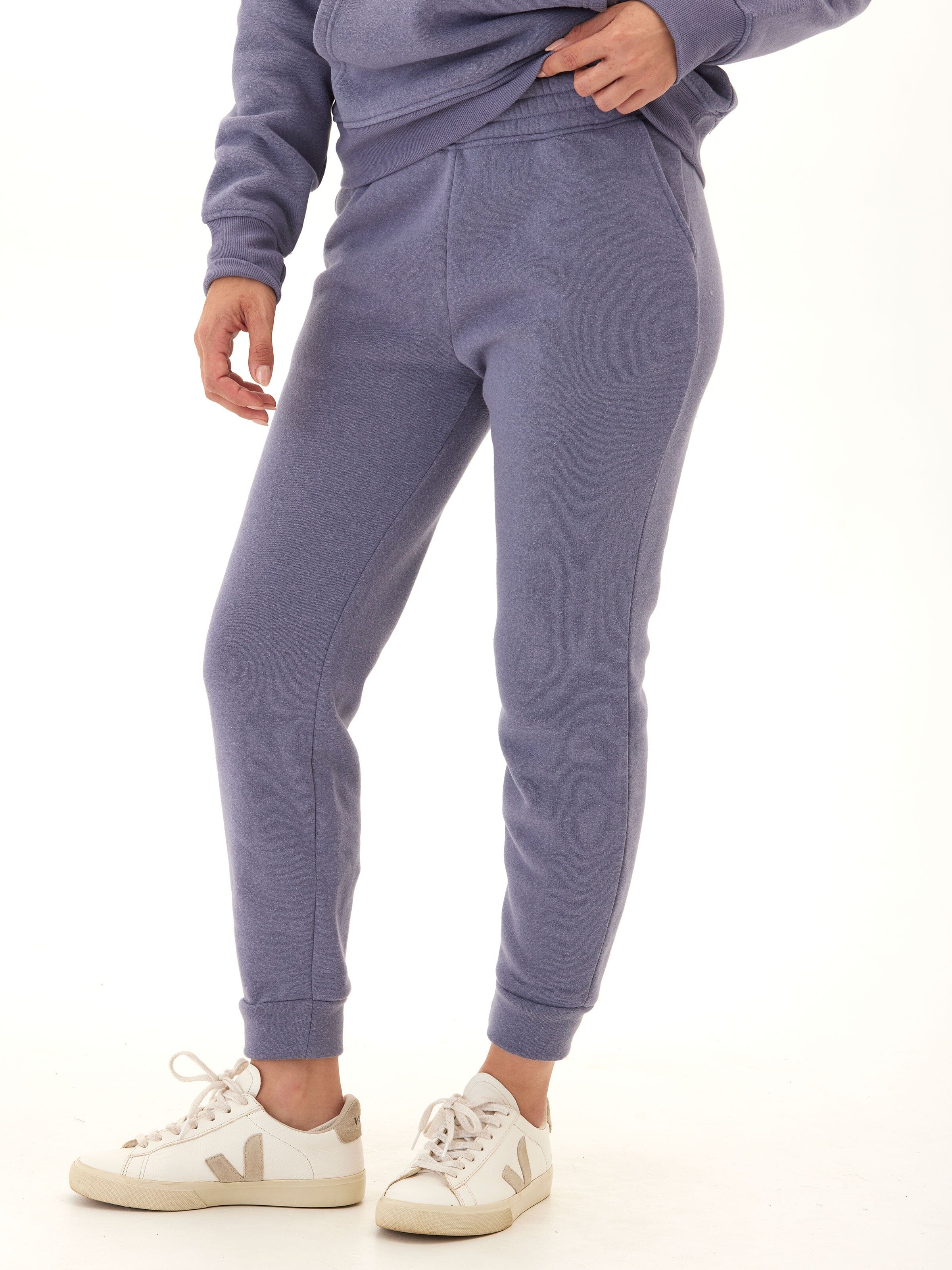 Rowena Triblend Fleece Jogger: Mid-Rise Relaxed Ankle Loungewear