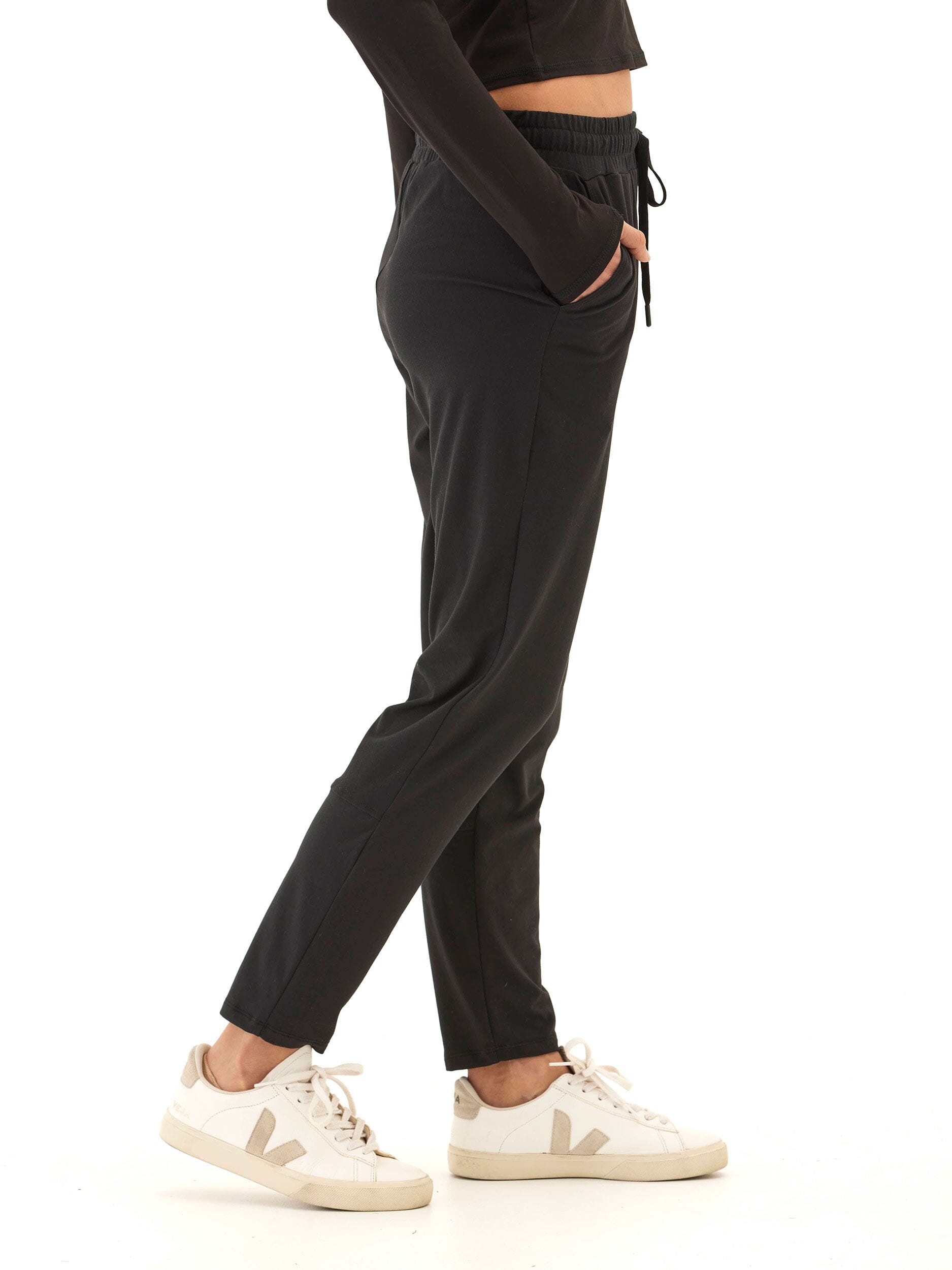 Lacey Luxe Jersey Pant Comfortable Athleisure Knit Trousers