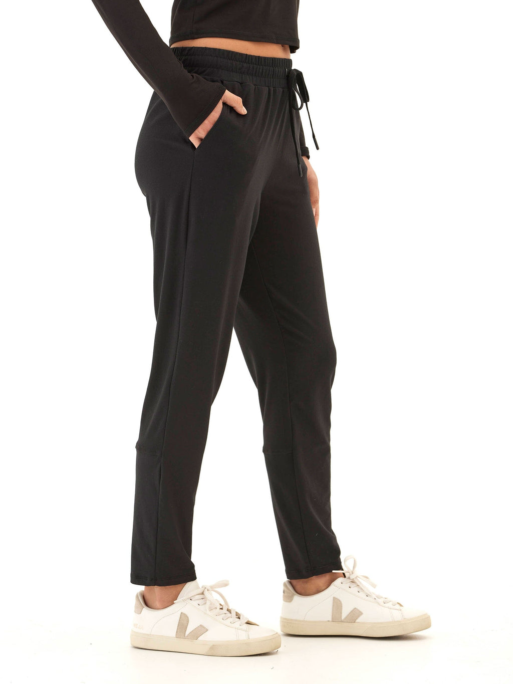 Lacey Luxe Jersey Pant Comfortable Athleisure Knit Trousers