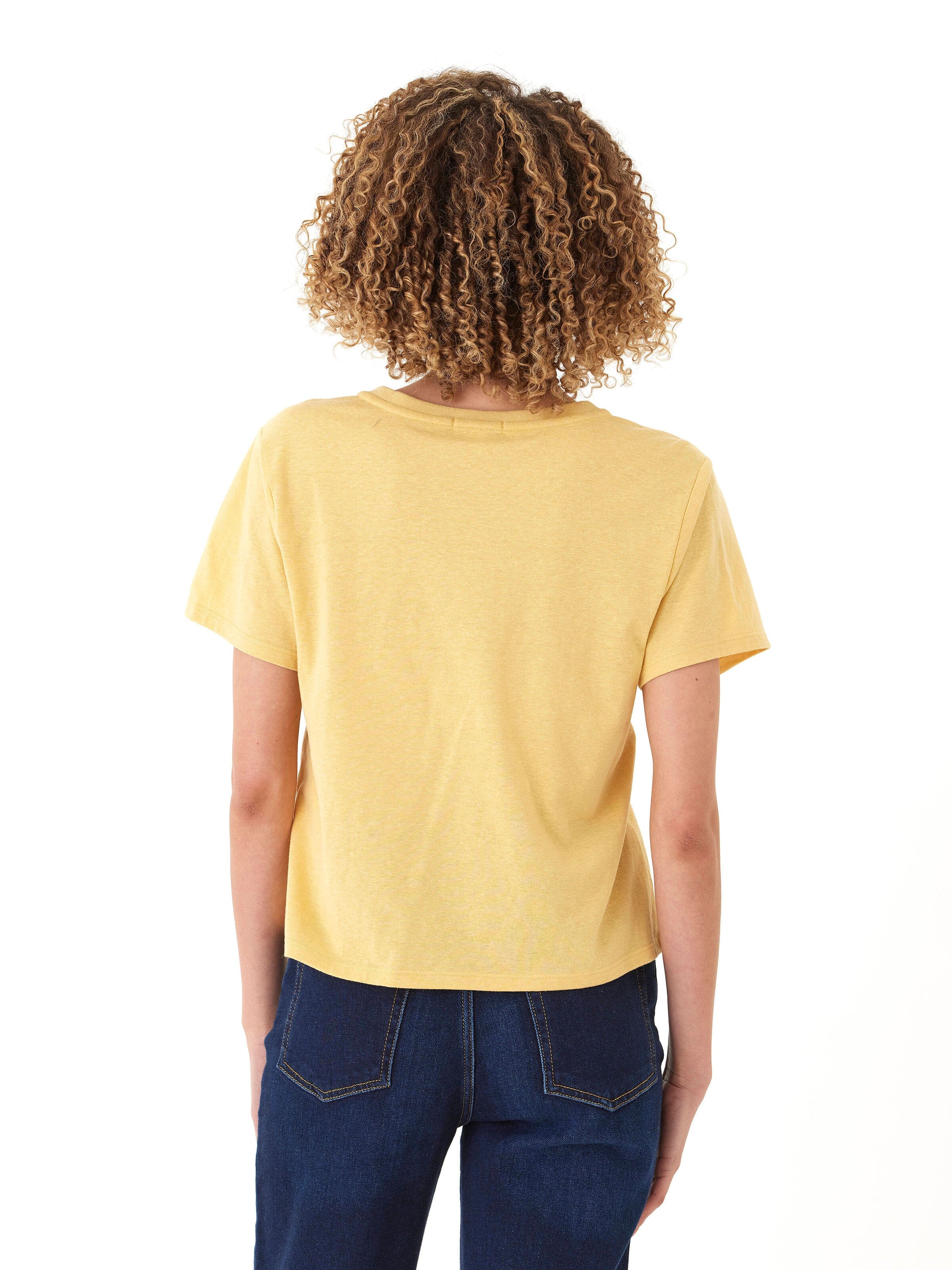 Women's Yellow Triblend Jersey V-Neck Tee