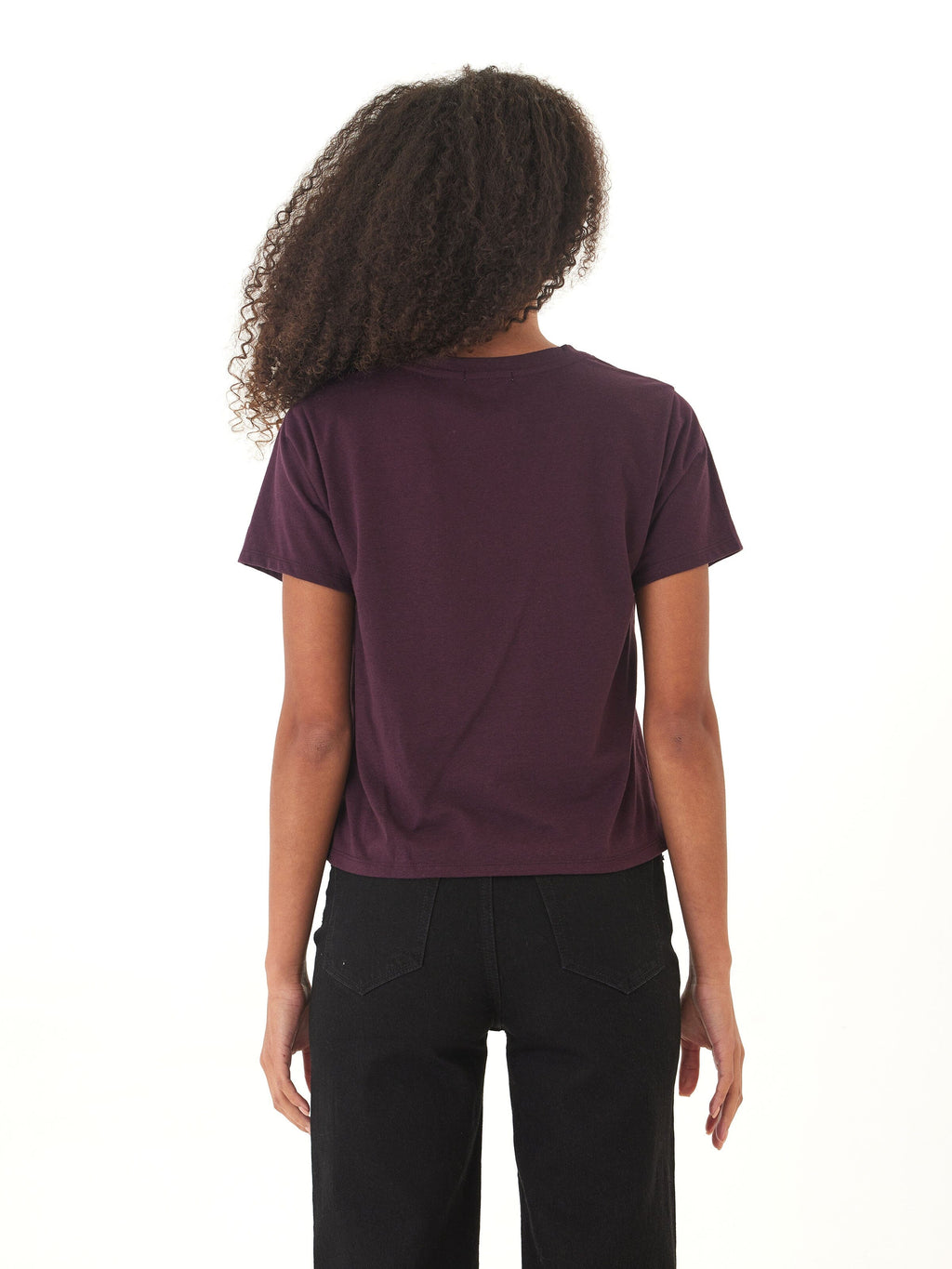 Women's Core Triblend Jersey V-Neck Tee in Dark Purple & Eggplant
