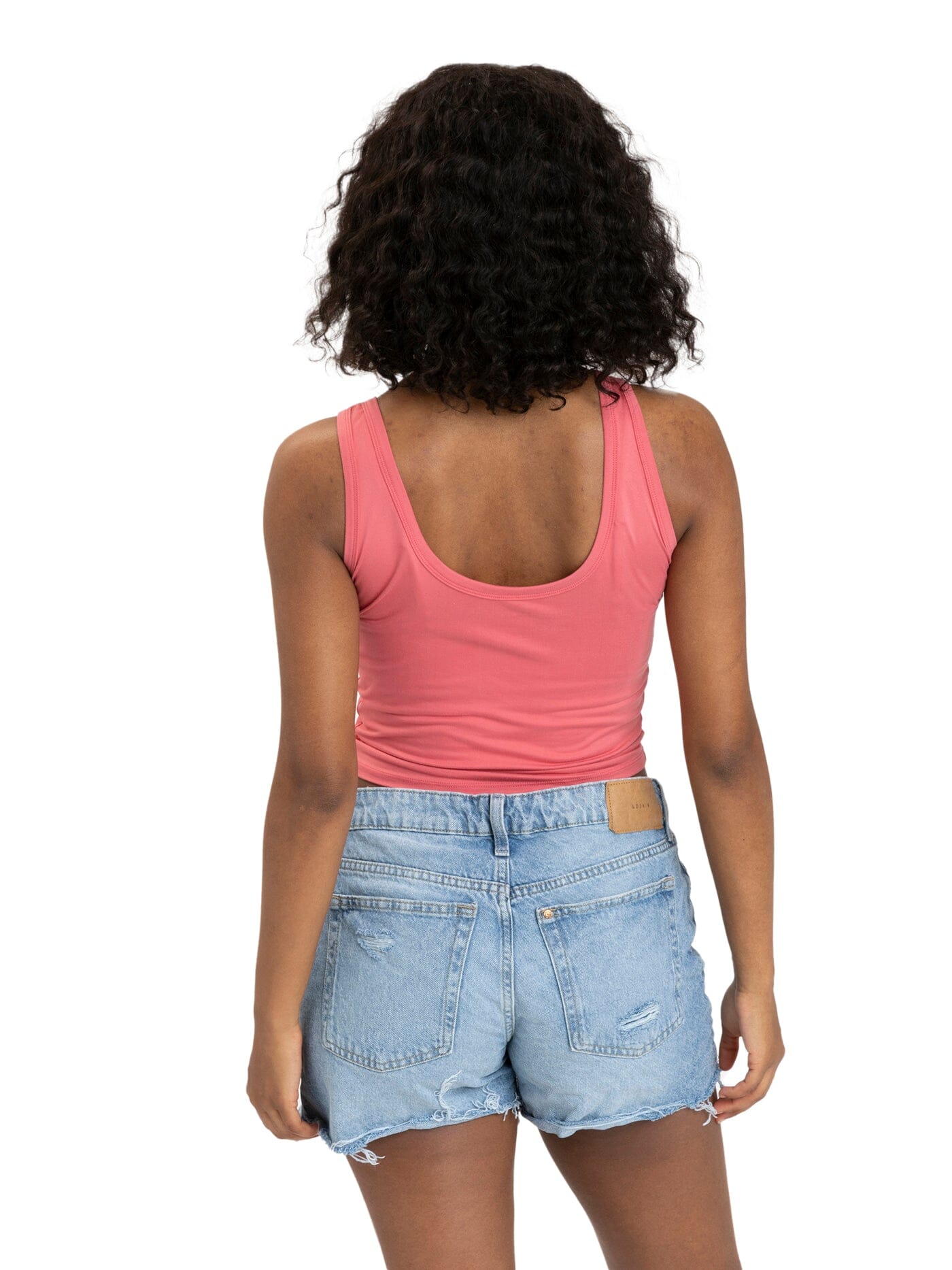 Core Luxe Jersey Tank Top - Soft Fitted Cropped Sleeveless Top