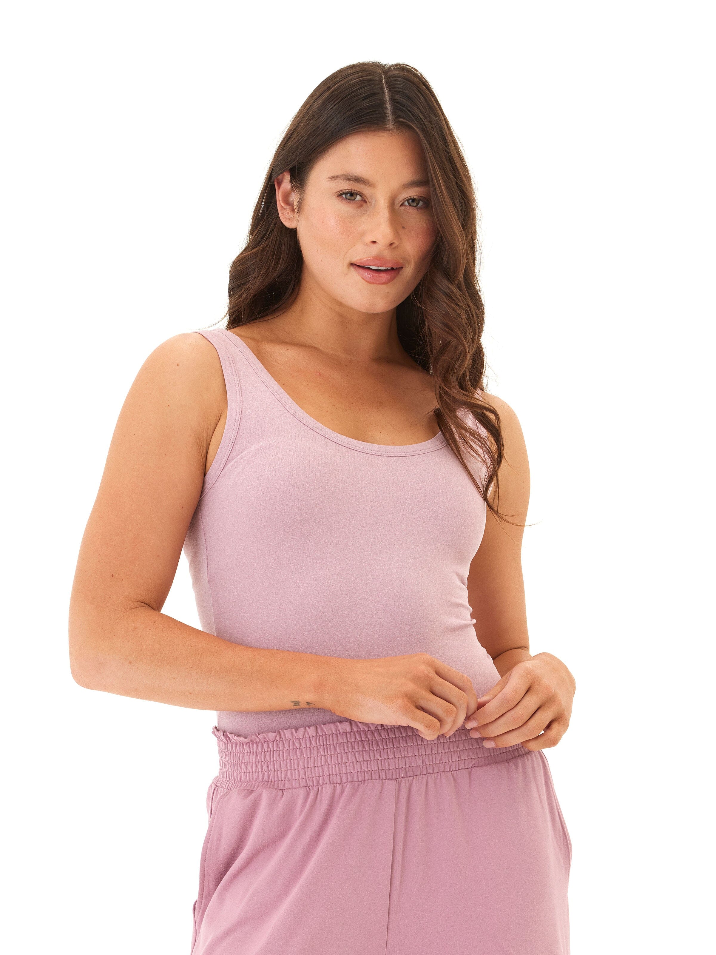 Core Luxe Jersey Tank Top - Fitted Cropped Essential