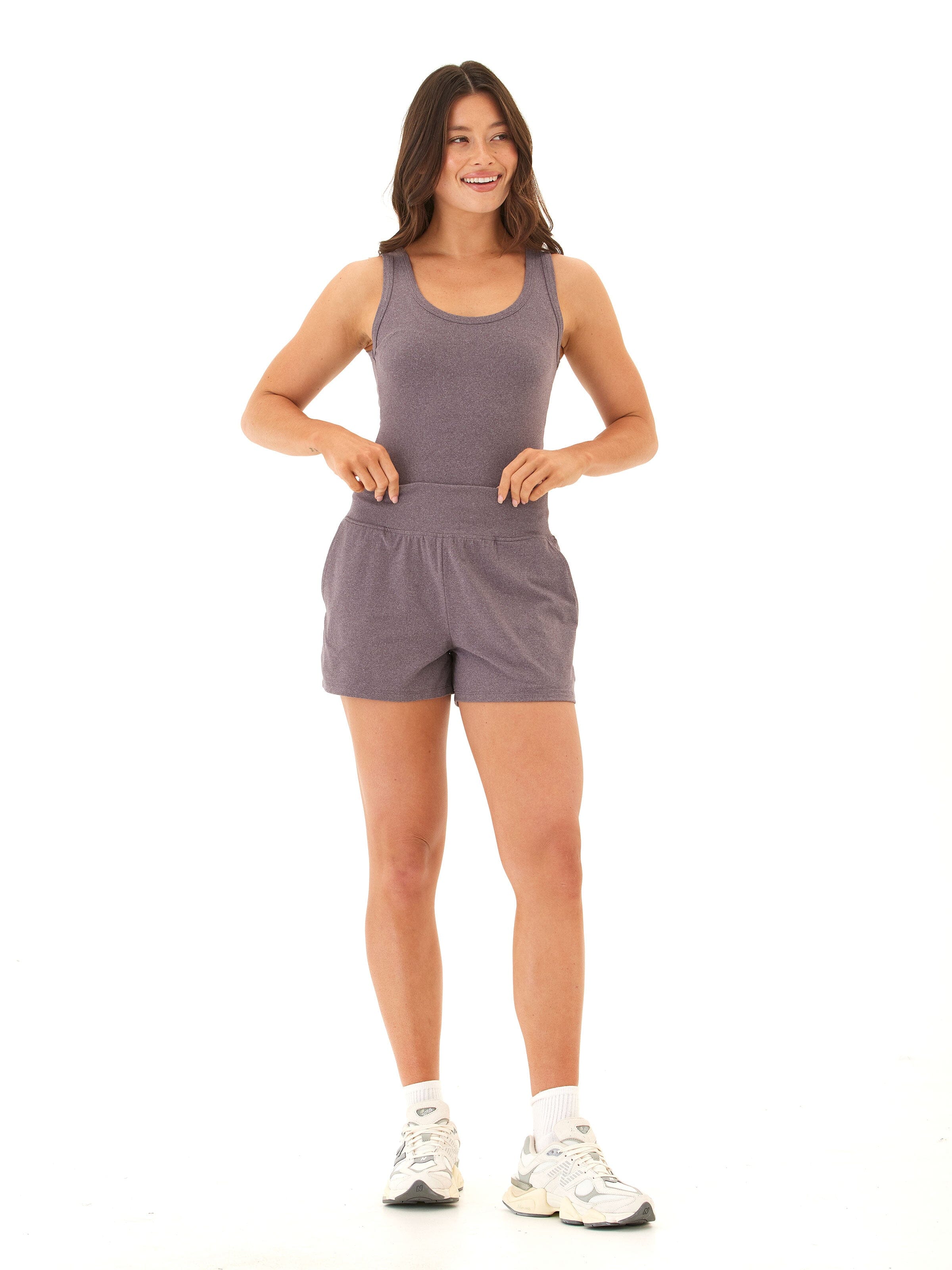 Core Luxe Jersey Tank Top - Fitted Scoop Neck Sleeveless Knit